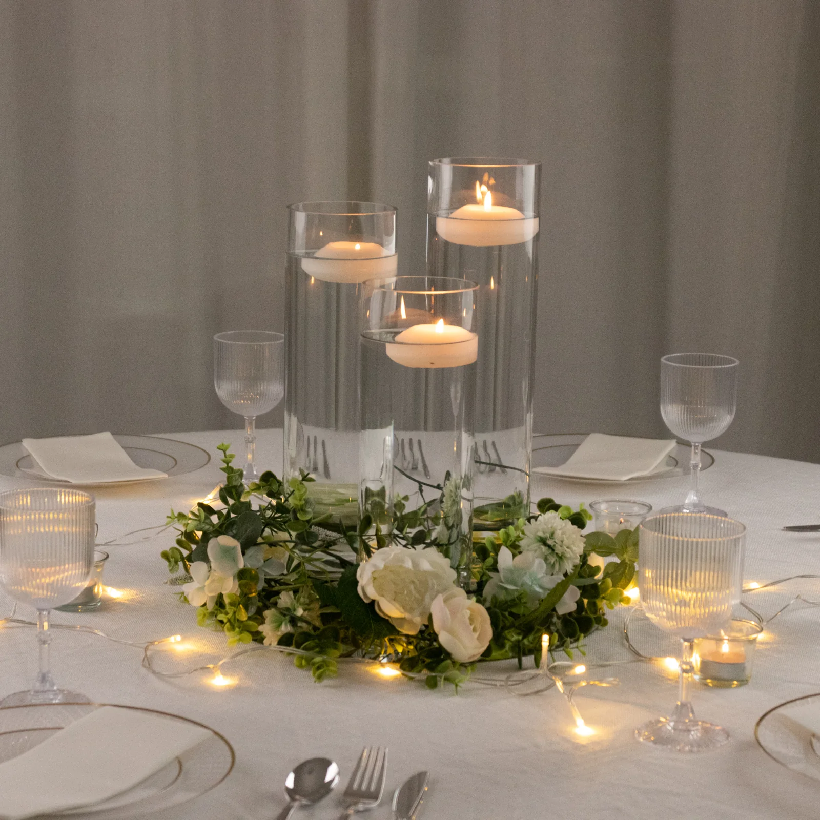 Set of 3 Premium Glass Cylinder Vases – Clear Flower & Candle Vases for Table Centerpieces – 12", 14", 16 - Image 7