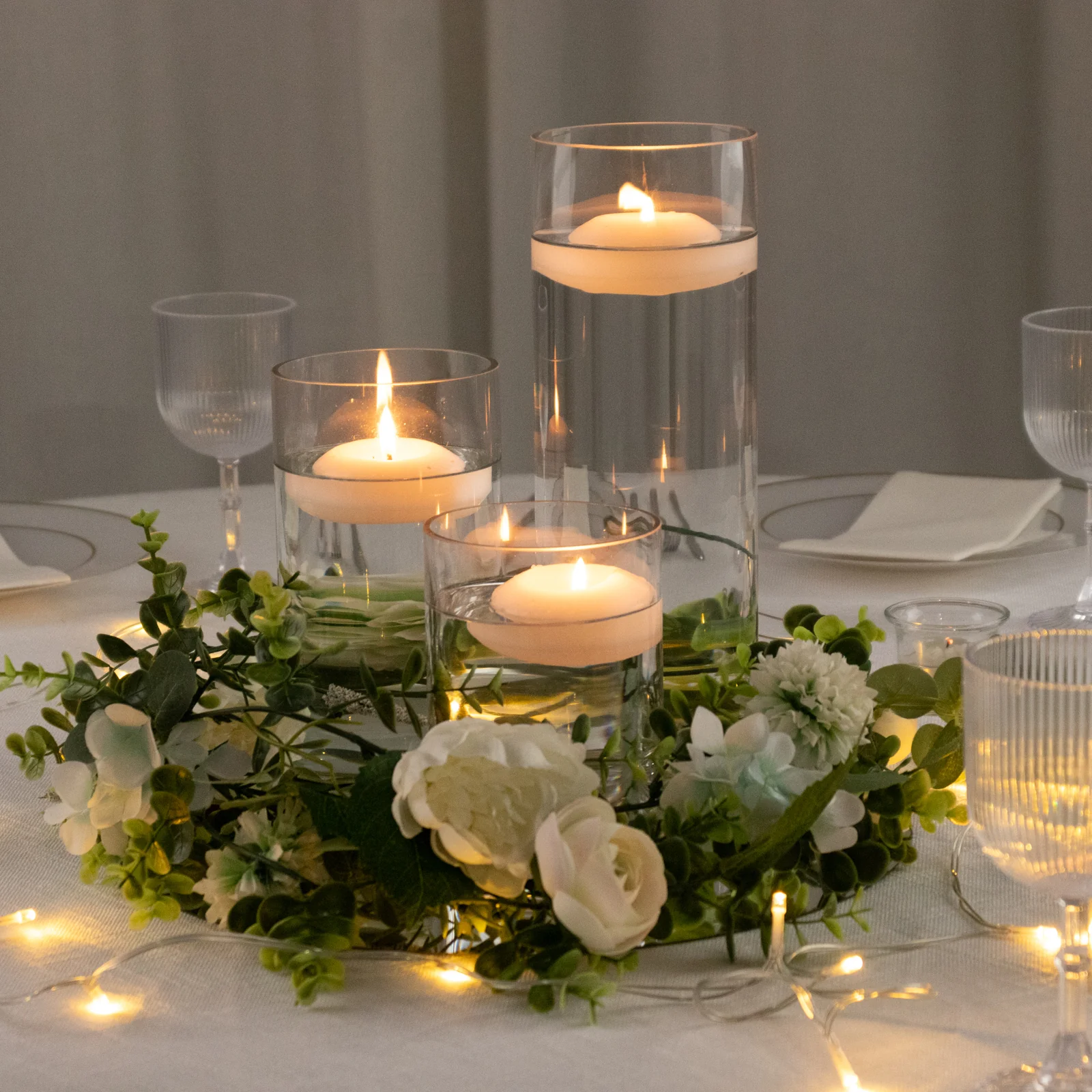 Set of 3 Premium Glass Cylinder Vases – Clear Flower & Candle Vases for Table Centerpieces – 6", 8", 12 - Image 6