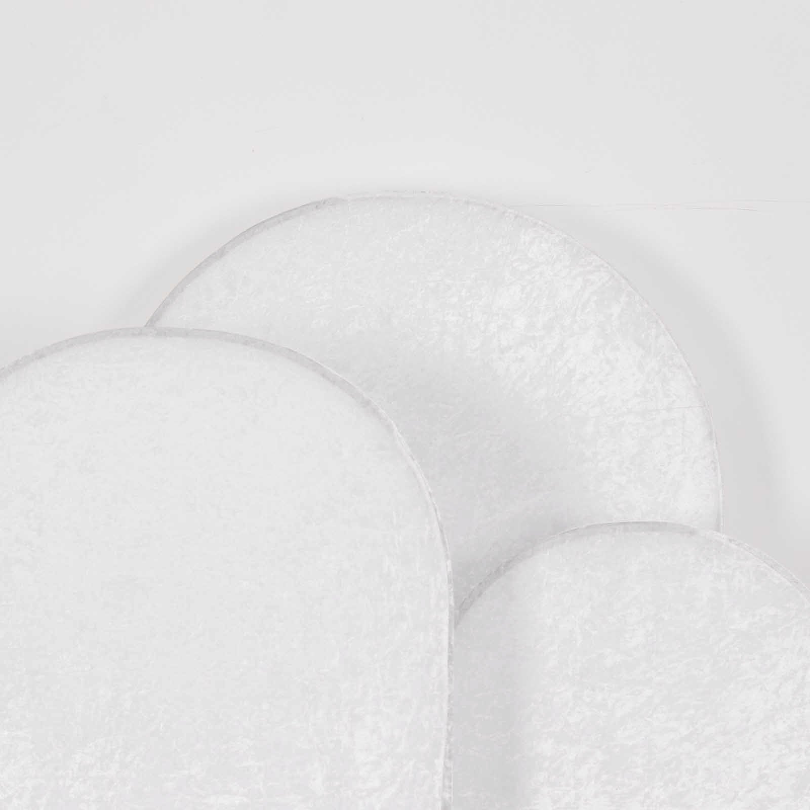 Set of 3 White Crushed Velvet Chiara Wedding Arch Covers For Round Top Backdrop Stands 5ft, 6ft, 7ft - Image 12