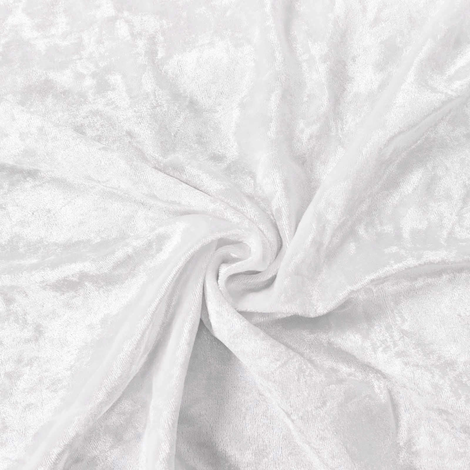 Set of 3 White Crushed Velvet Chiara Wedding Arch Covers For Round Top Backdrop Stands 5ft, 6ft, 7ft - Image 16