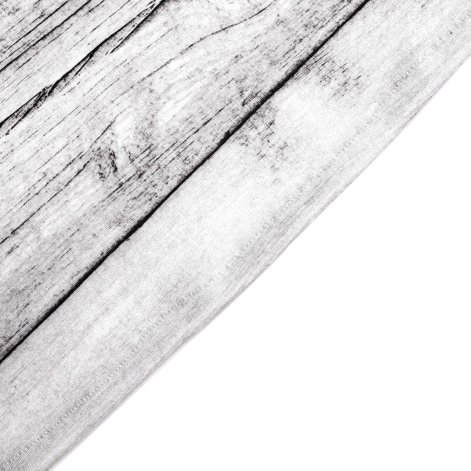 Set of 3 White Rustic Wood Plank Pattern Spandex Fitted Wedding Arch Covers For Round Top Chiara Backdrop Stands 5ft, 6ft, 7ft - Image 10