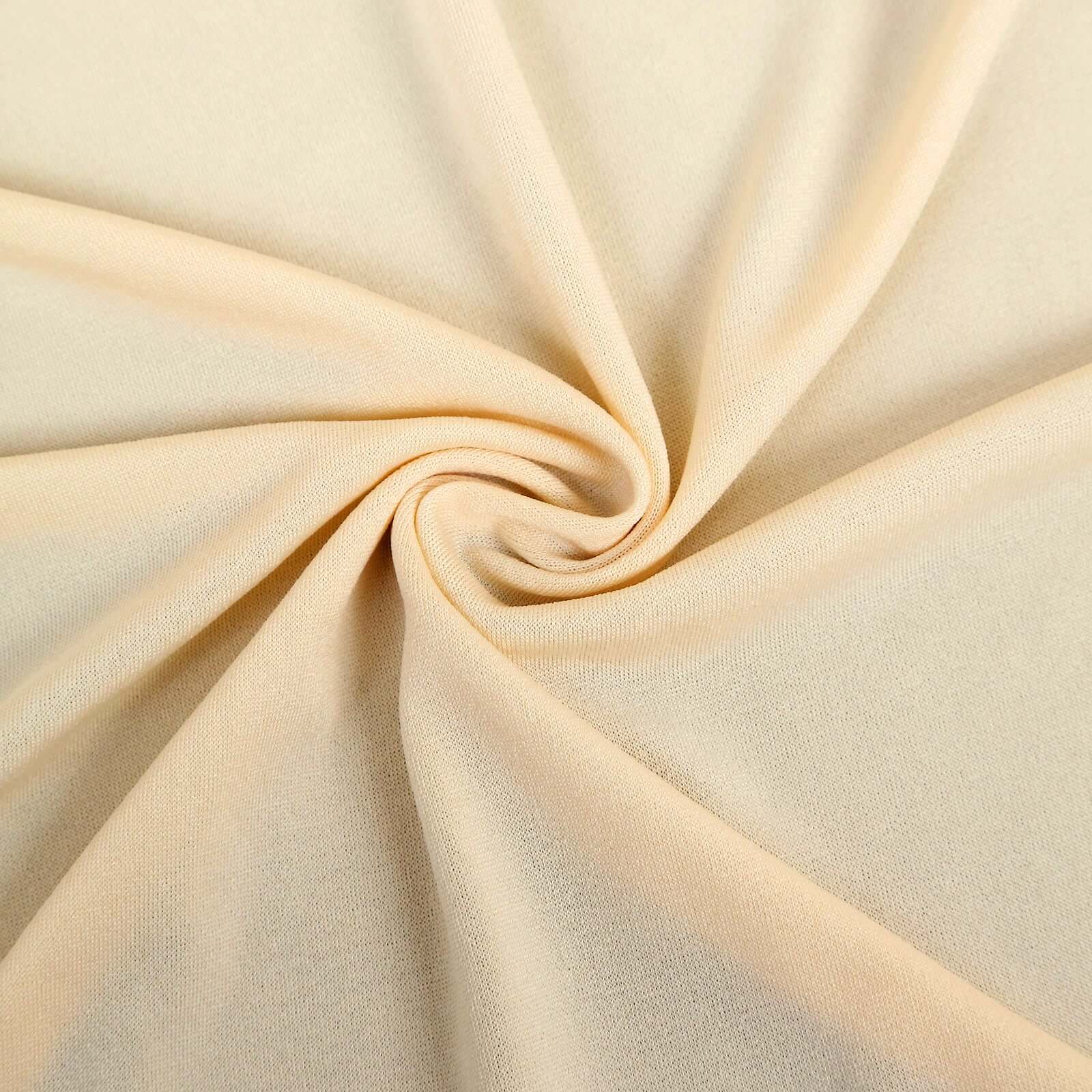 Set of 4 Matte Beige Fitted Spandex Half Moon Wedding Arch Covers, Custom Fit Chiara Backdrop Stand Covers 2.5ft,5ft,6ft,7ft - Image 8
