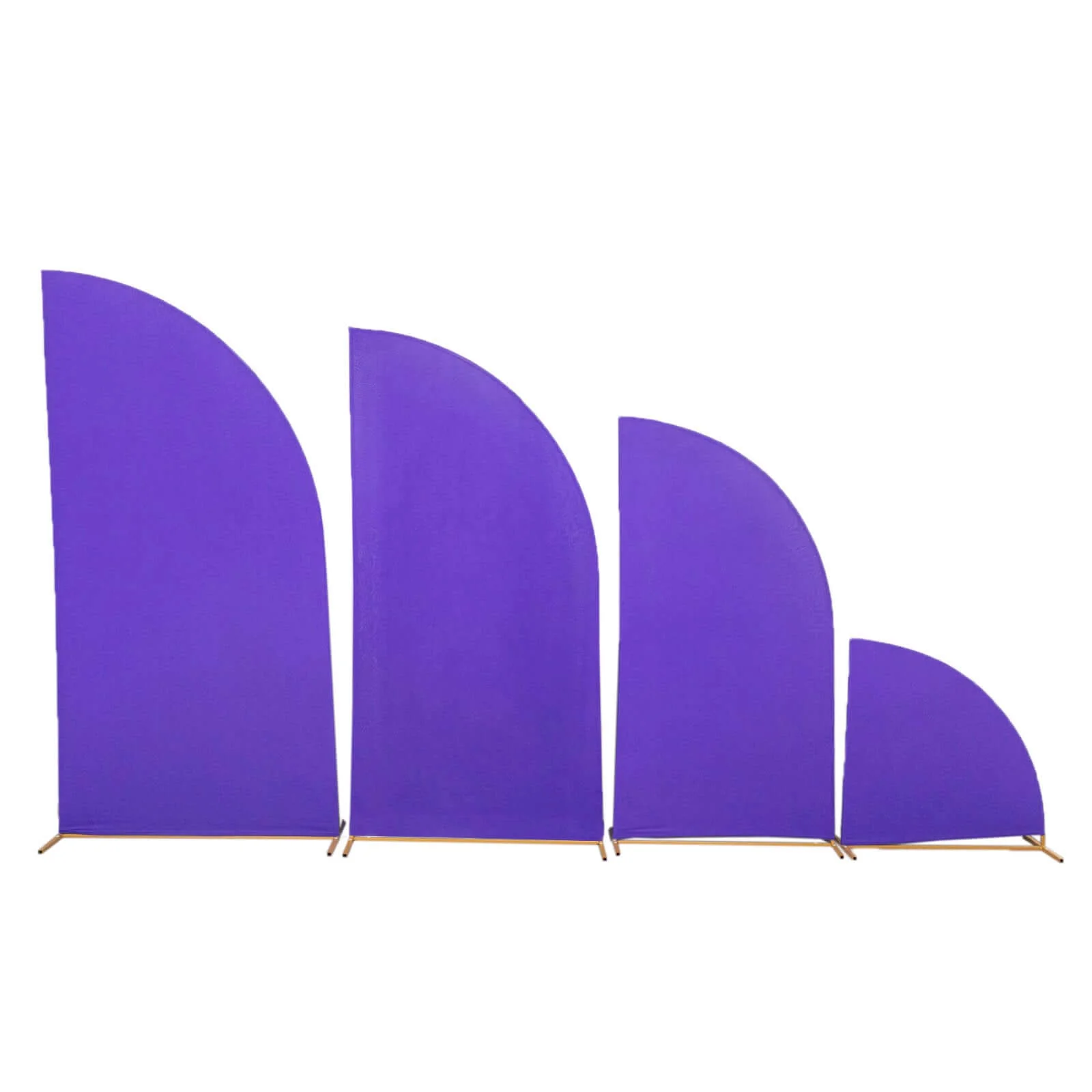 Set of 4 Matte Purple Fitted Spandex Half Moon Wedding Arch Covers, Custom Fit Chiara Backdrop Stand Covers 2.5ft,5ft,6ft,7ft - Image 7