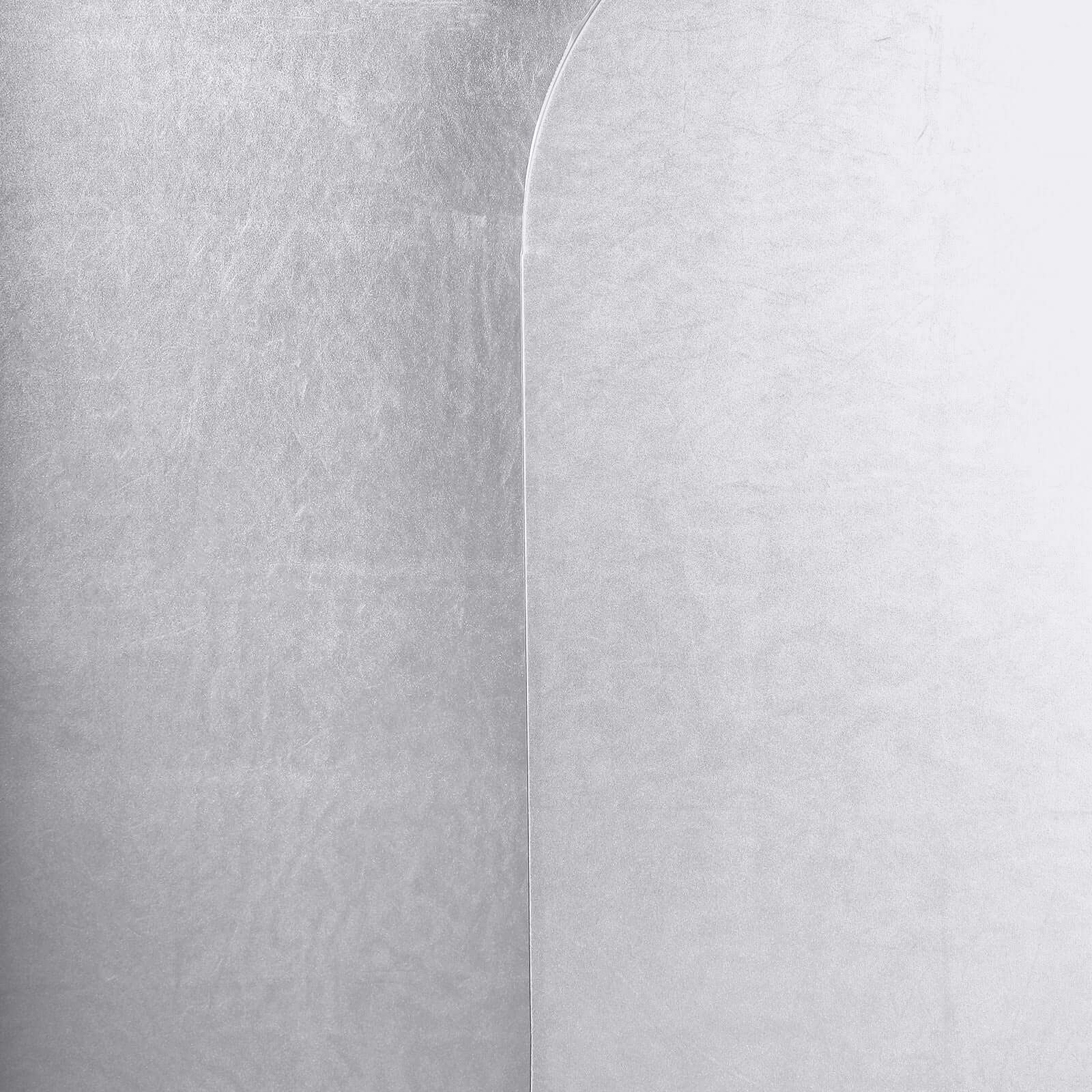 Set of 4 Silver Spandex Chiara Backdrop Stand Covers With Metallic Finish, Fitted Covers For Round Top Wedding Arches 4ft, 5ft, 6ft, 7ft - Image 10