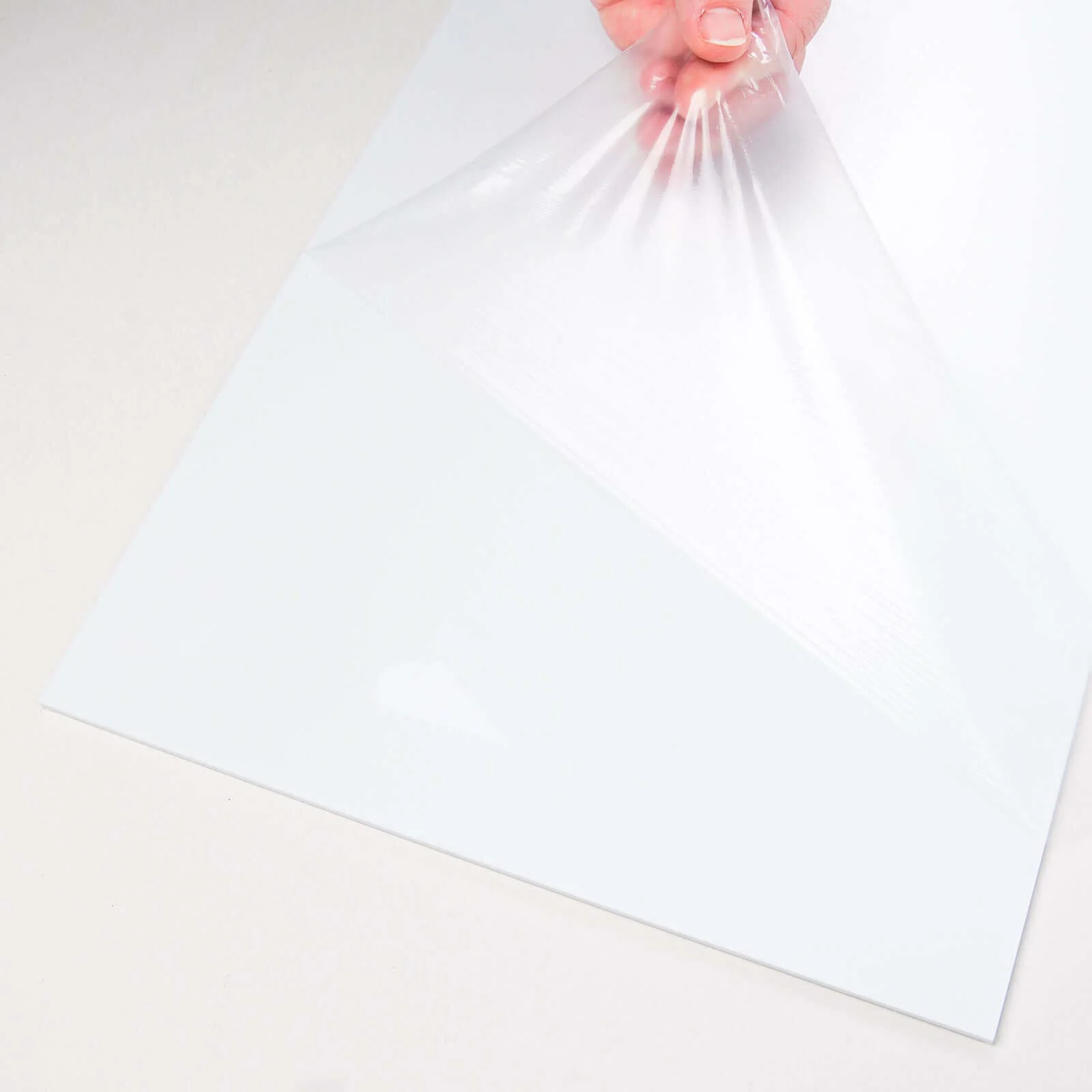 Set of 4 White Acrylic Plexiglass Sheets Rectangular Side Plates - Protective Film Coating - Image 15