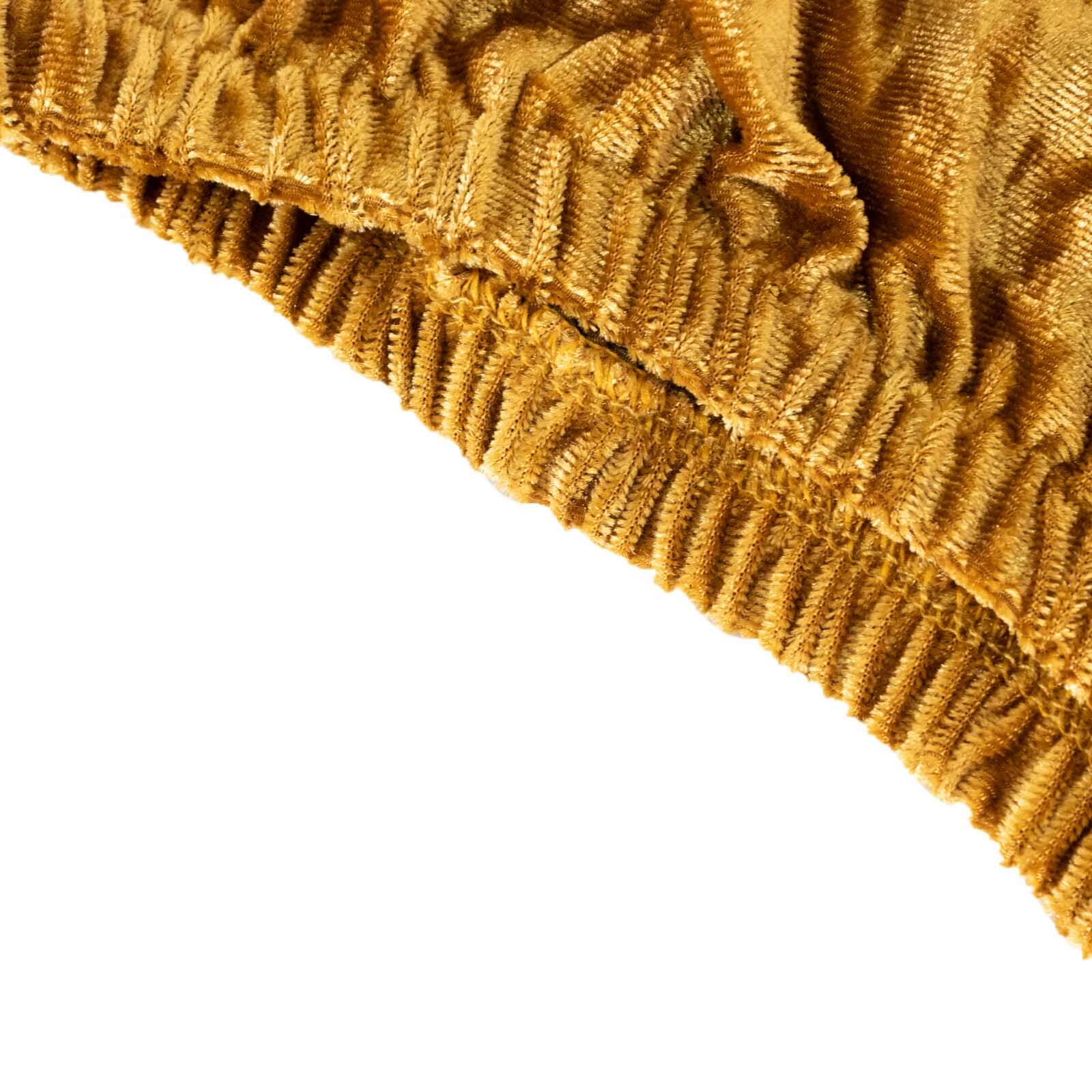 Set of 5 Gold Crushed Velvet Cylinder Pillar Prop Covers, Premium Pedestal Stand Covers - Image 11