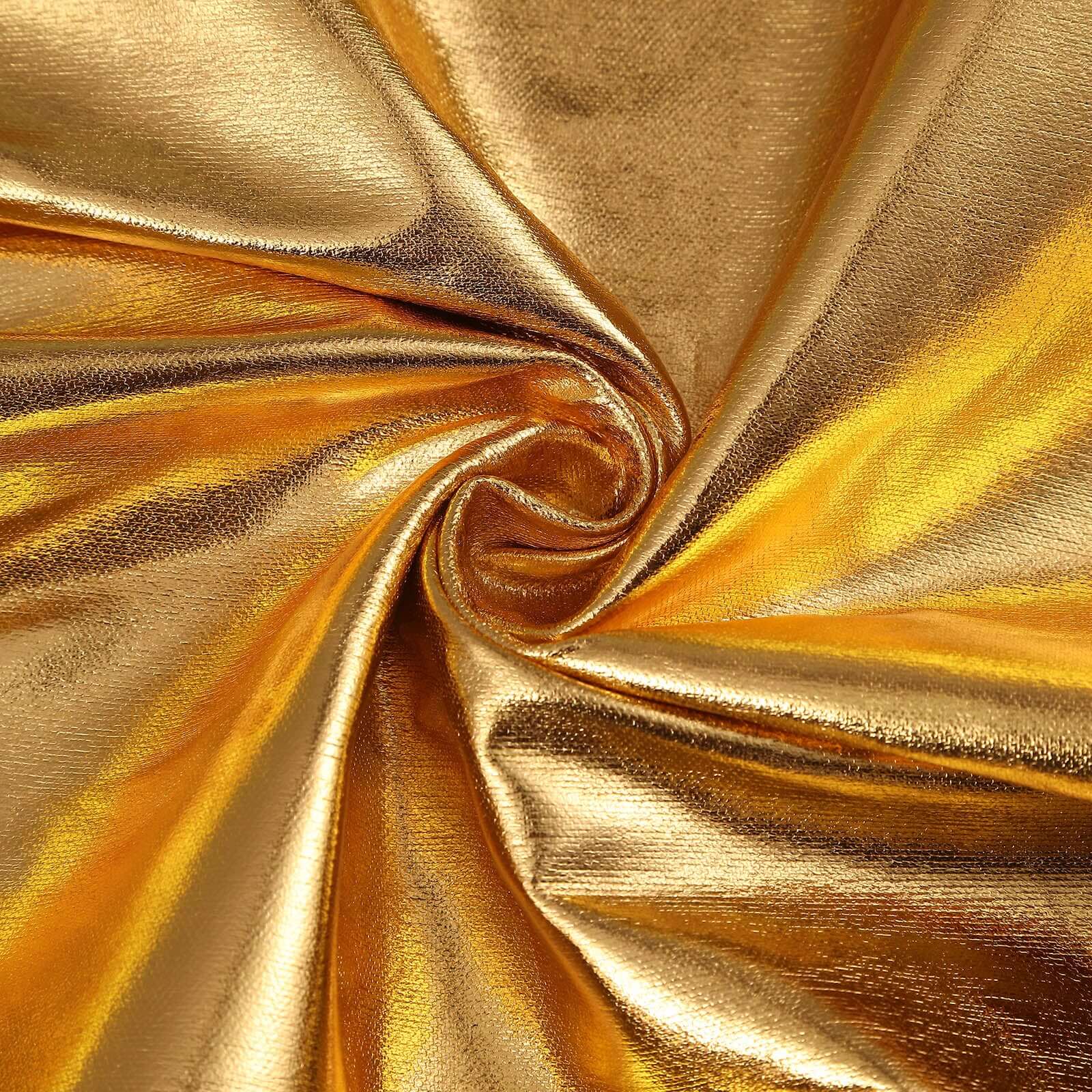 Set of 5 Metallic Gold Spandex Cylinder Pillar Prop Covers, Shiny Stretchable Pedestal Stand Covers - 130 GSM - Image 8