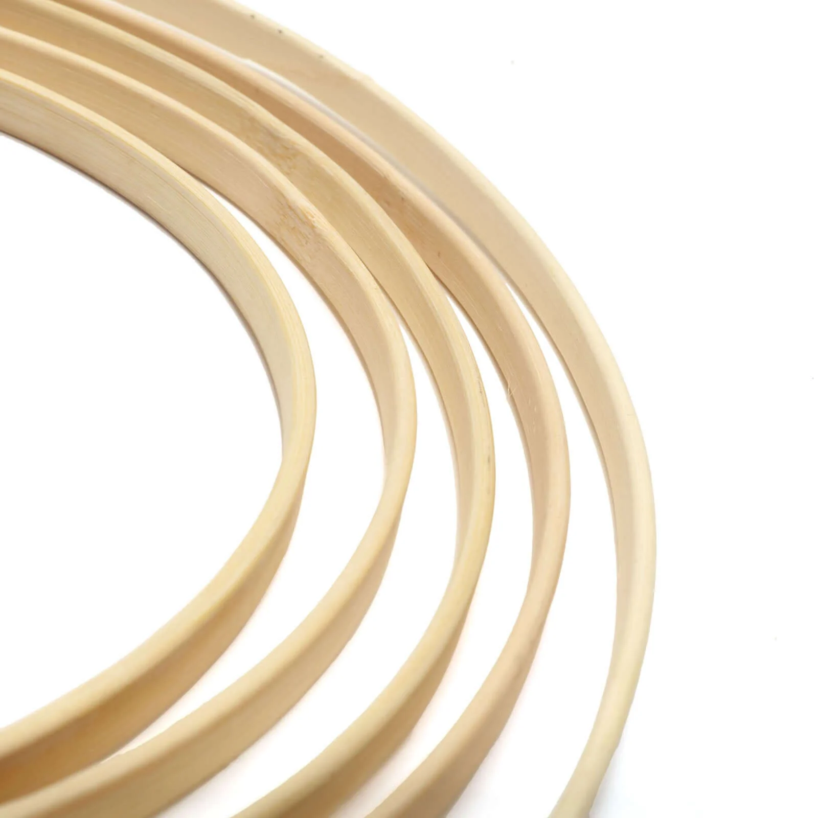 Set of 5 Natural Wooden Rings for Crafts, Floral Hoop Wreath - Image 14