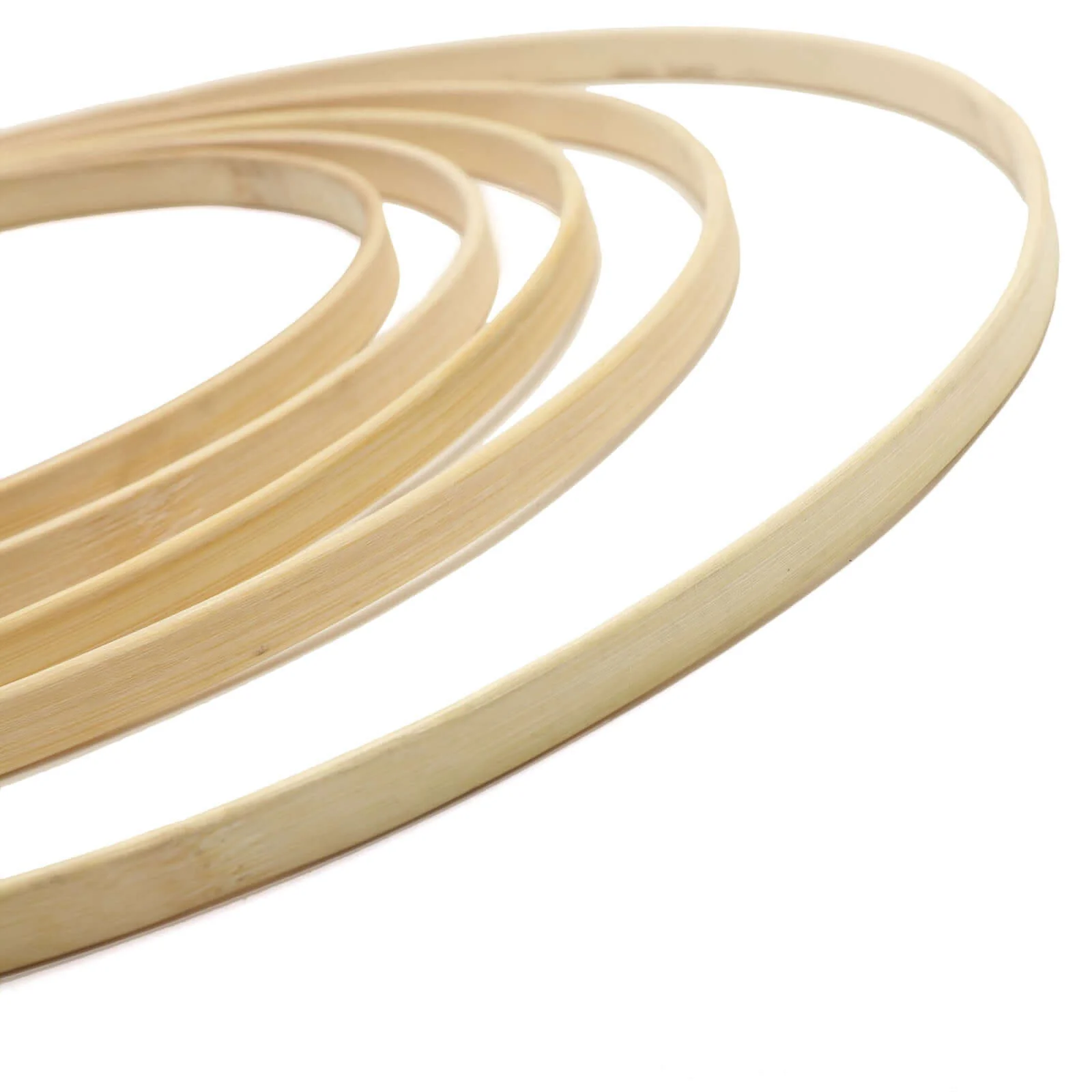 Set of 5 Natural Wooden Rings for Crafts, Floral Hoop Wreath - Image 15