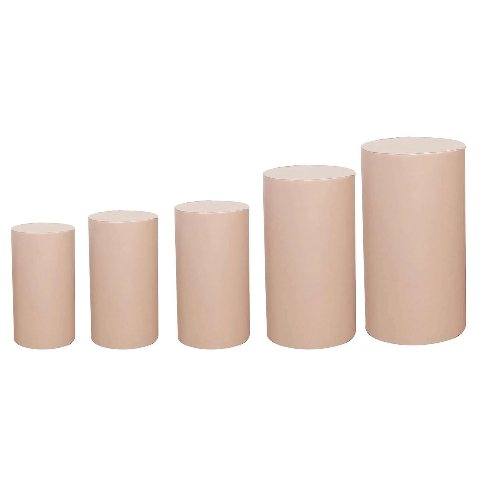 Set of 5 Nude Spandex Cylinder Pillar Prop Covers, Stretchable Pedestal Stand Covers - 160 GSM - Image 6