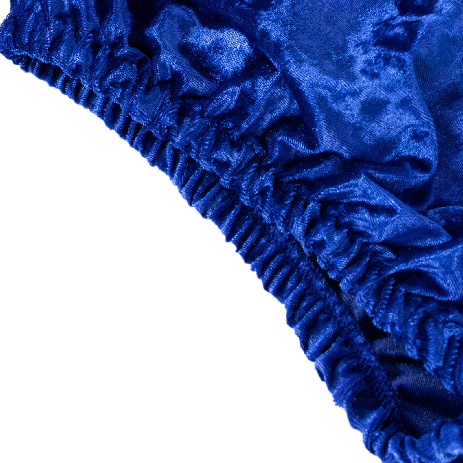 Set of 5 Royal Blue Crushed Velvet Cylinder Pillar Prop Covers, Premium Pedestal Stand Covers - Image 11