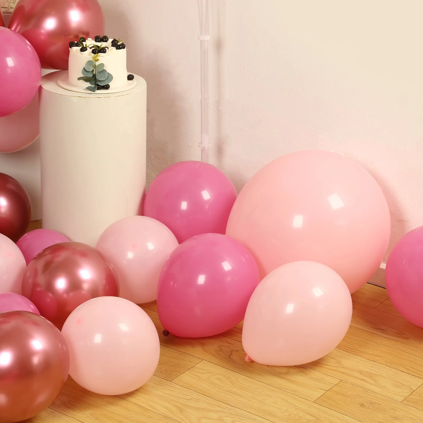 Set of 94 Rose Gold Pink Biodegradable Latex Balloon Garland Kit, Thick Party Balloon Arch - Image 6