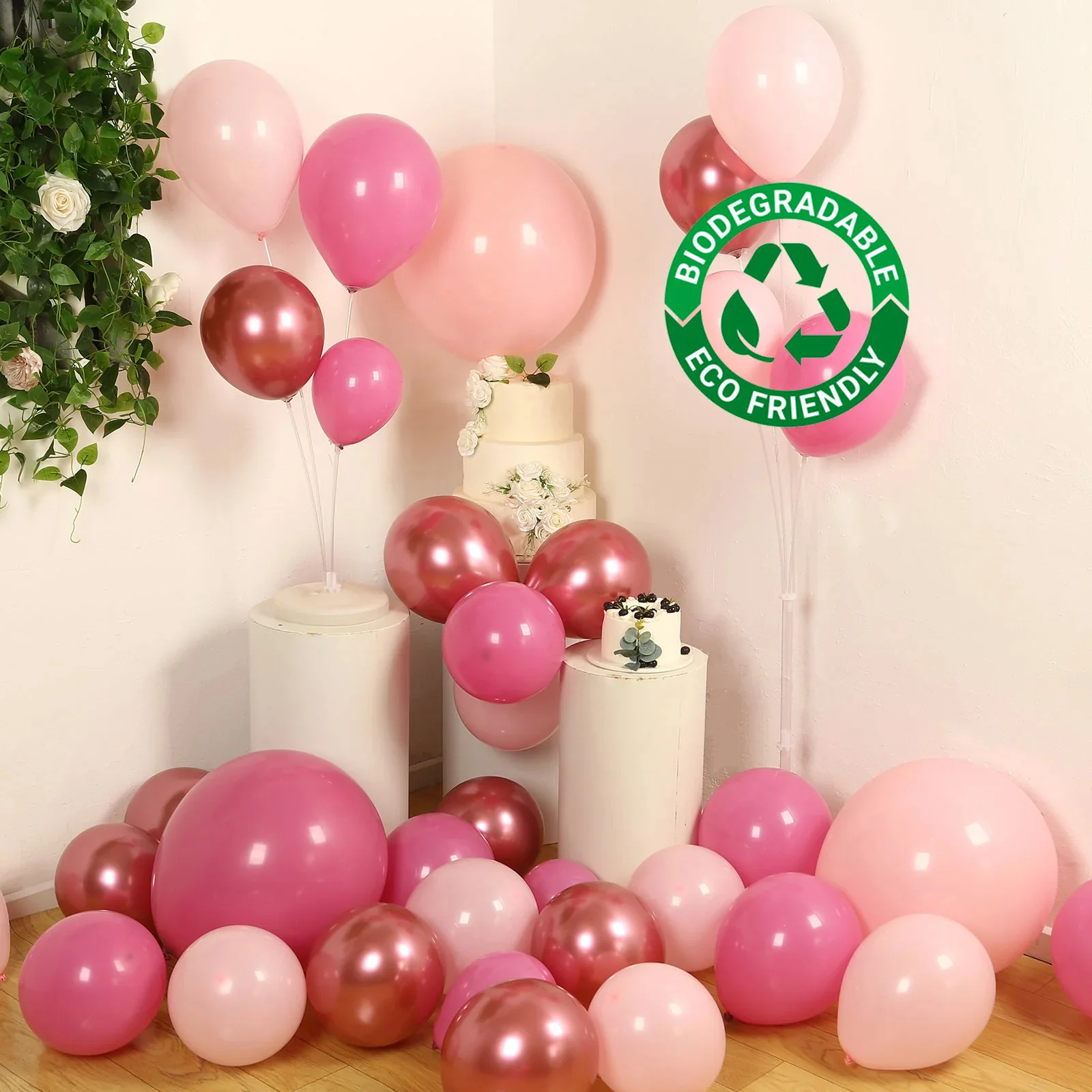 Set of 94 Rose Gold Pink Biodegradable Latex Balloon Garland Kit, Thick Party Balloon Arch - Image 7