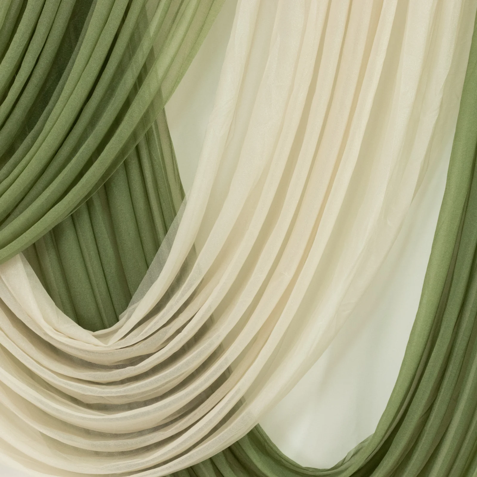 Sheer Chiffon Valance Curtain 4ft x 6ft – Beige Wedding Arch Voile Drape with Rod Pocket, Backdrop Panel - Image 8