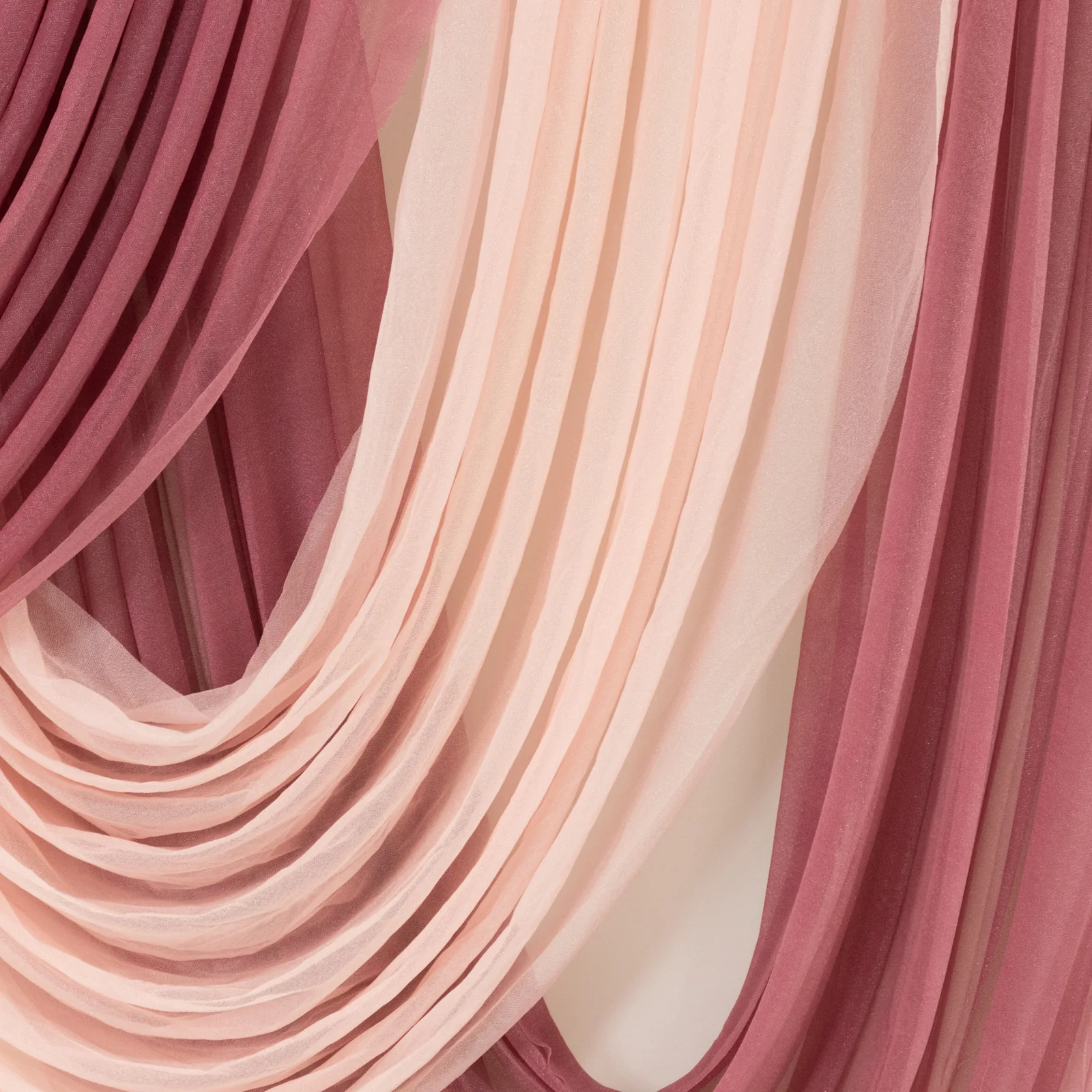Sheer Chiffon Valance Curtain 4ft x 6ft – Blush Wedding Arch Voile Drape with Rod Pocket, Backdrop Panel - Image 6