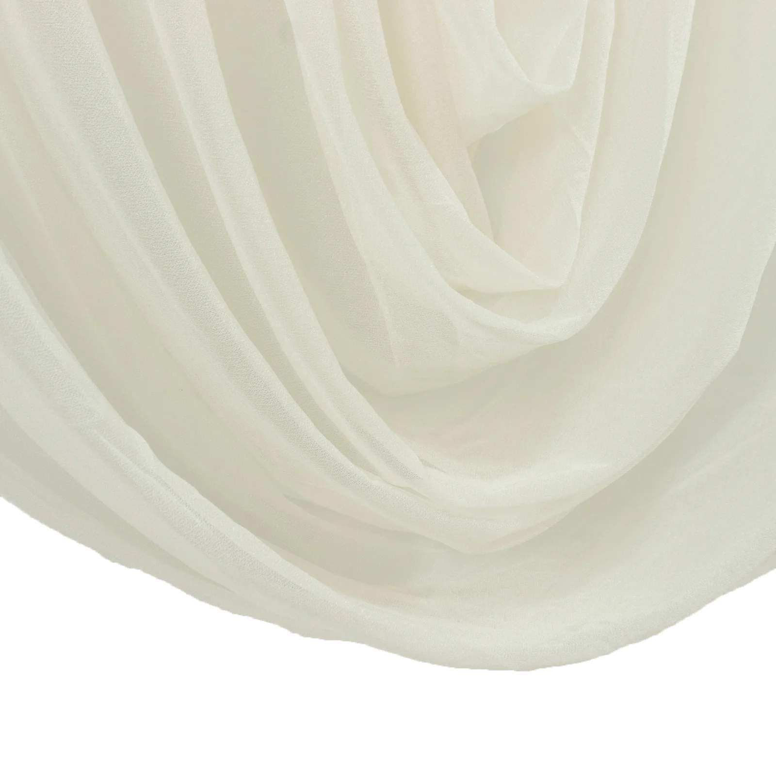 Sheer Chiffon Valance Curtain 4ft x 5ft – Ivory Wedding Arch Voile Drape with Rod Pocket, Backdrop Panel - Image 8