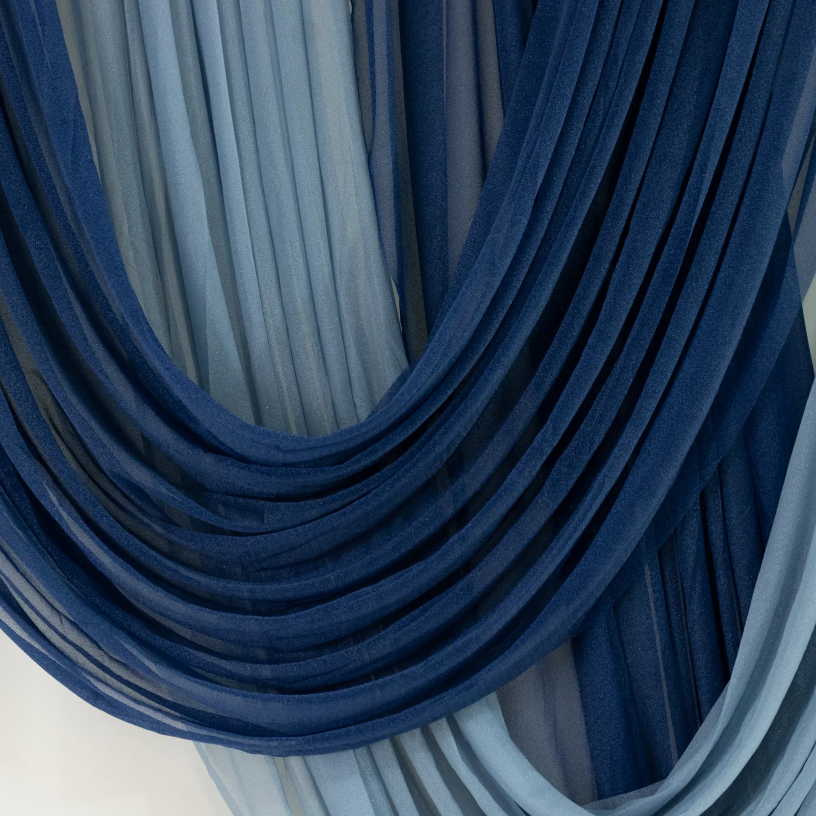 Sheer Chiffon Valance Curtain 4ft x 5ft – Navy Blue Wedding Arch Voile Drape with Rod Pocket, Backdrop Panel - Image 6