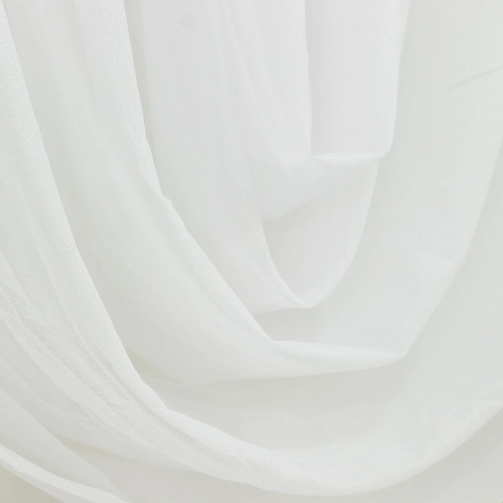 Sheer Chiffon Valance Curtain 4ft x 5ft – White Wedding Arch Voile Drape with Rod Pocket, Backdrop Panel - Image 7