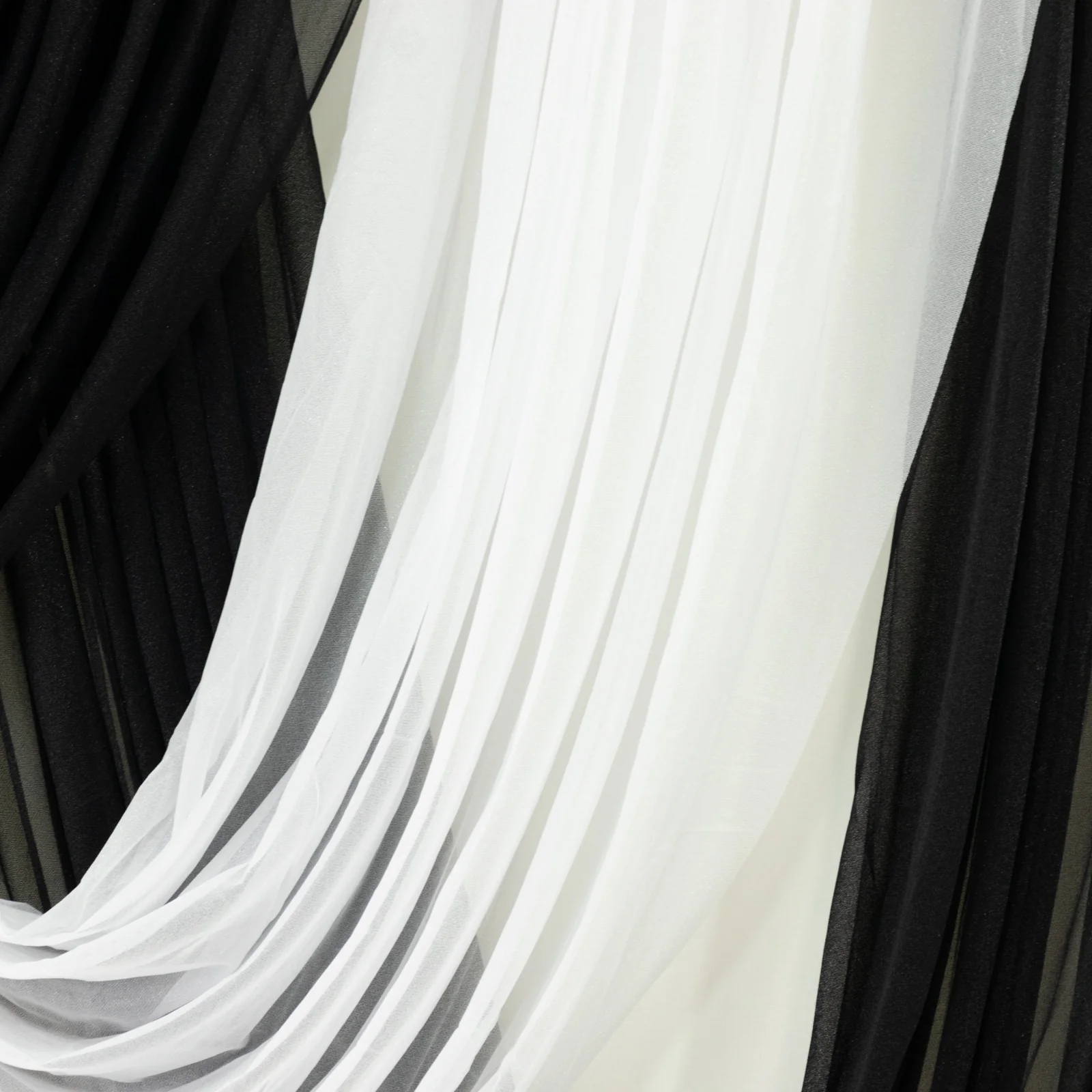 Sheer Chiffon Valance Curtain 4ft x 6ft – White Wedding Arch Voile Drape with Rod Pocket, Backdrop Panel - Image 8