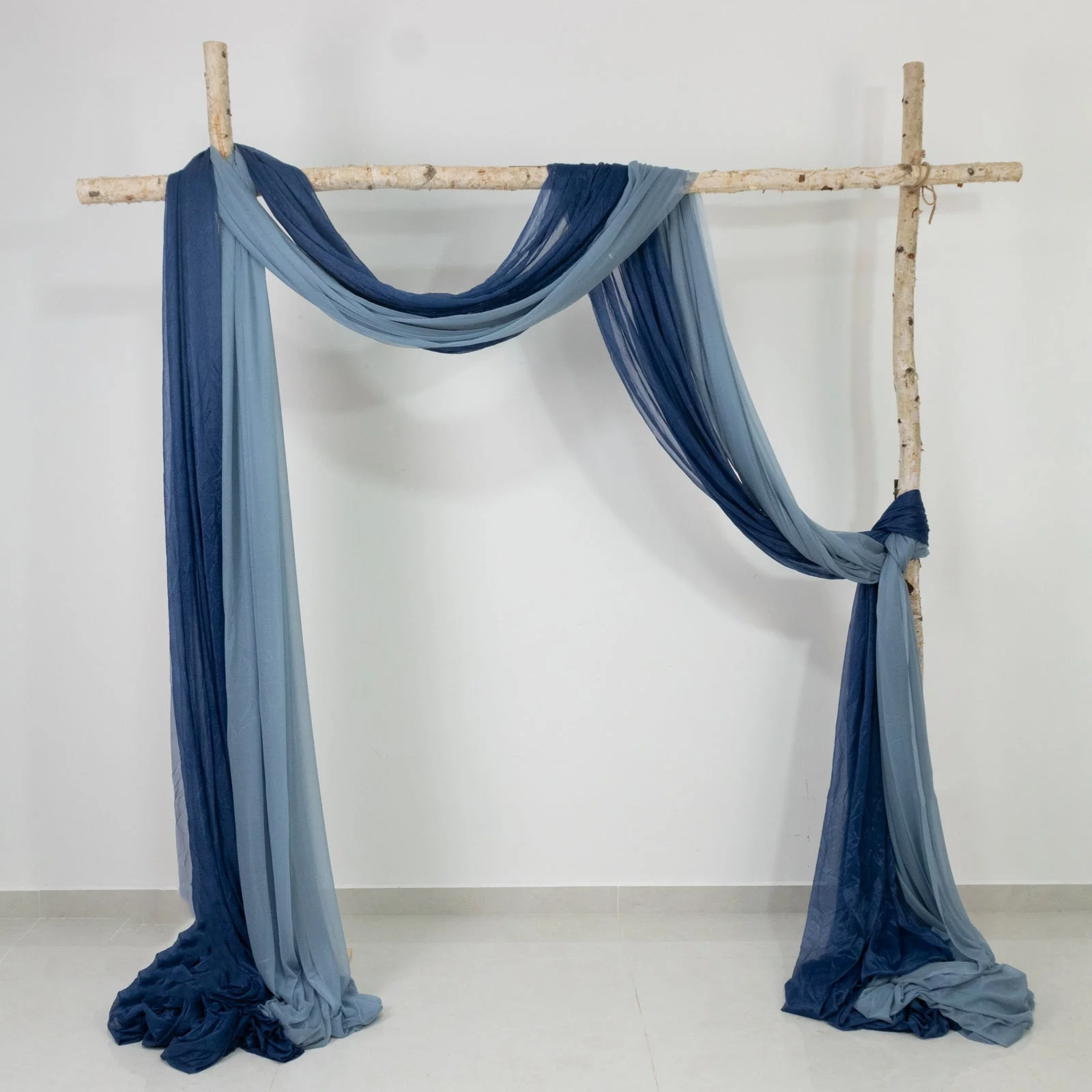 Sheer Wedding Arch Drape – 5ftx32ft Dusty Blue Sheer Curtain Backdrop, Ceiling Drapery Panel - Image 8
