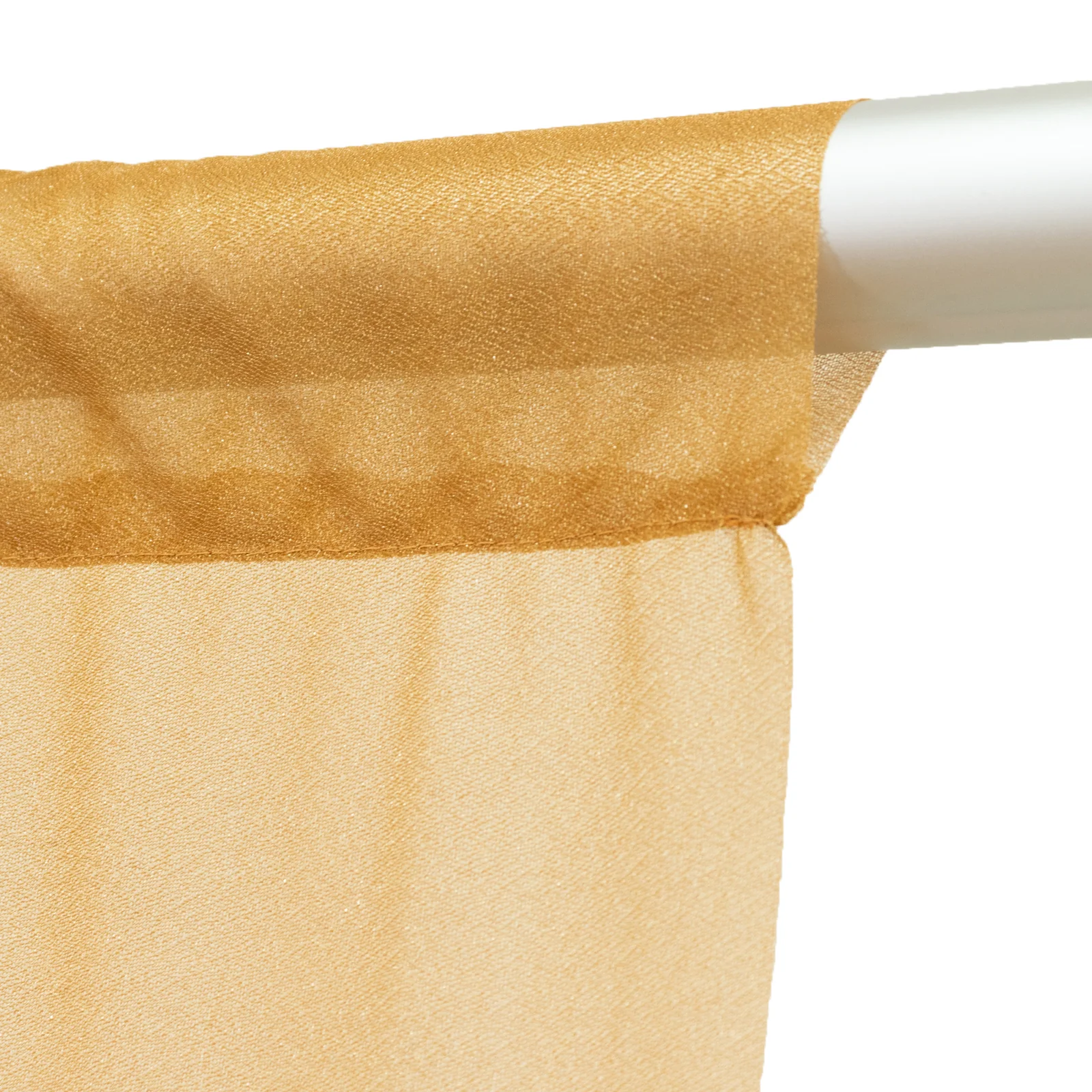 Sheer Wedding Arch Drape 5ft × 10ft Gold – Backdrop Curtain Panel with Rod Pocket - Image 2