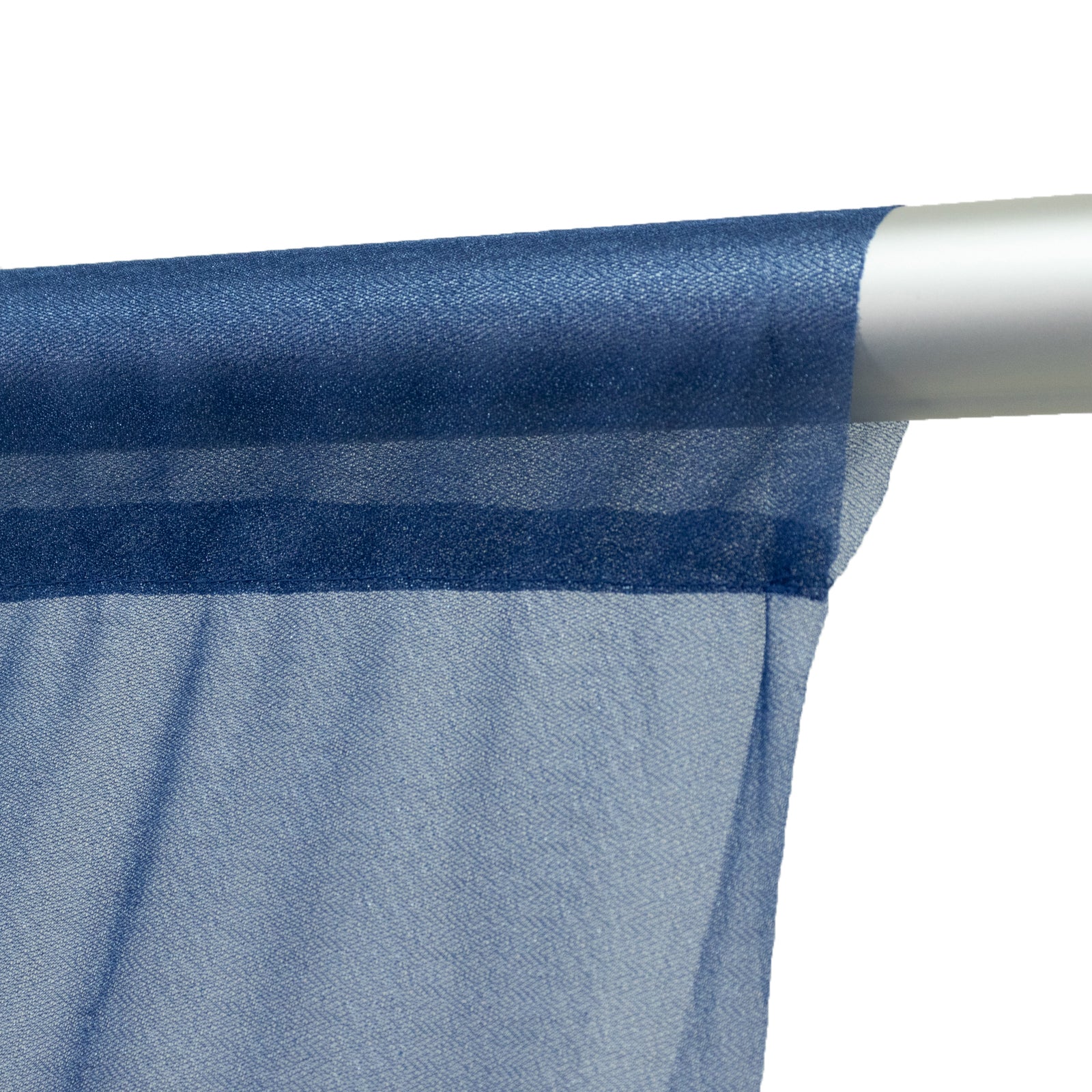 Sheer Wedding Arch Drape 5ft × 10ft Navy Blue – Backdrop Curtain Panel with Rod Pocket - Image 2