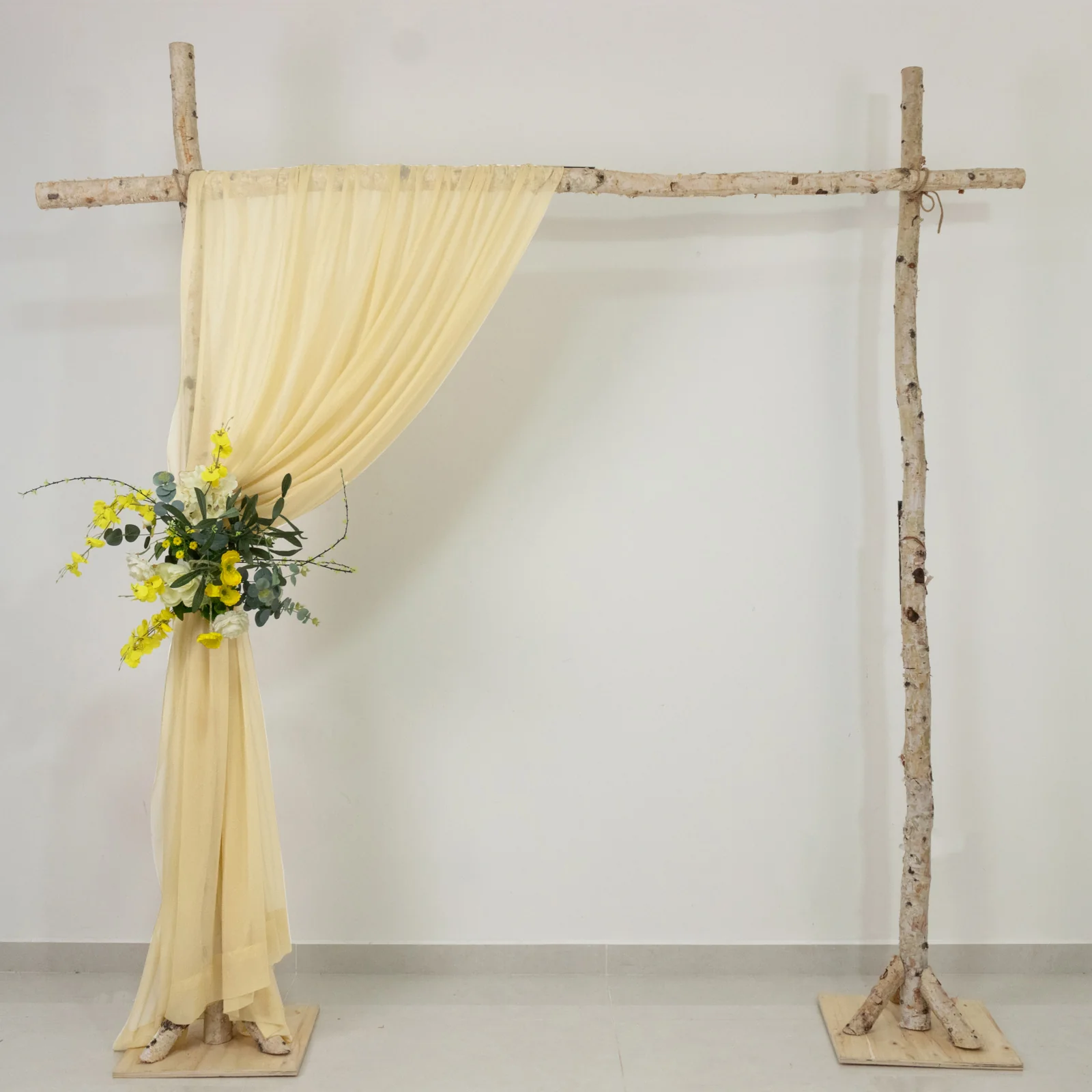 Sheer Wedding Arch Drape – 5ftx14ft Champagne Sheer Curtain Backdrop, Ceiling Drapery Panel - Image 6