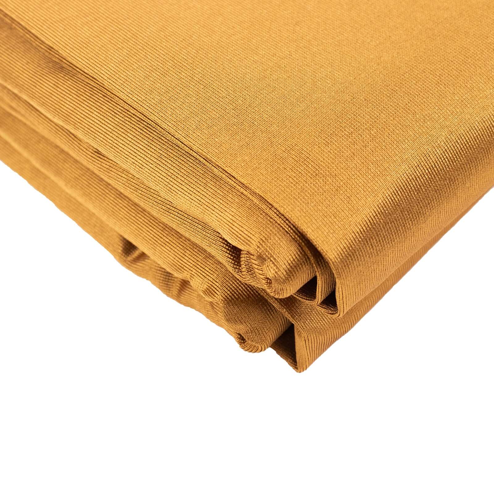 Shimmer Gold Scuba Polyester Fabric Bolt, Wrinkle Free DIY Craft Fabric Roll - 60"x10 Yards - Image 3