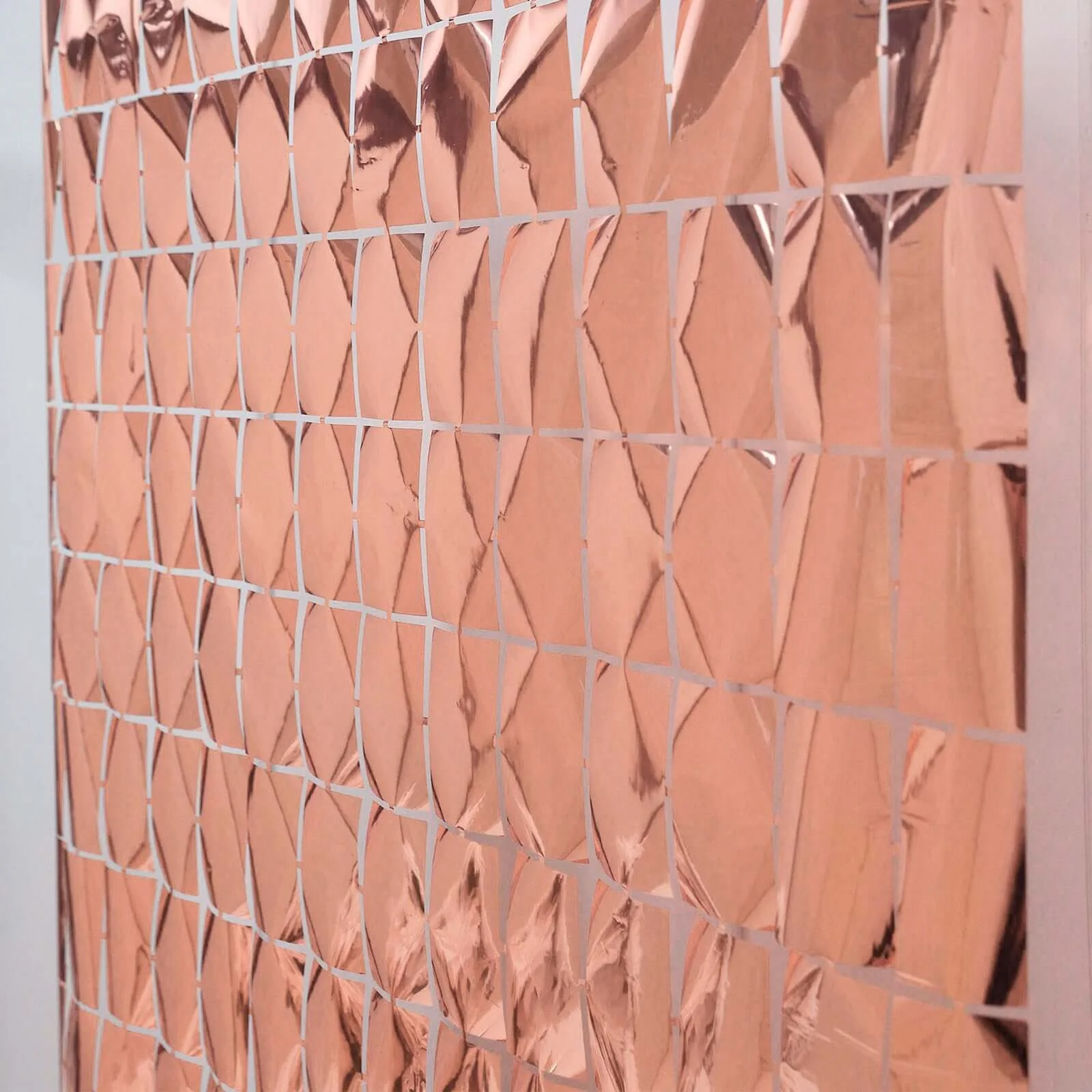 Shiny Rose Gold Metallic Foil Rectangle Curtain Party Backdrop Door Window Curtain 3ftx6.5ft - Image 2