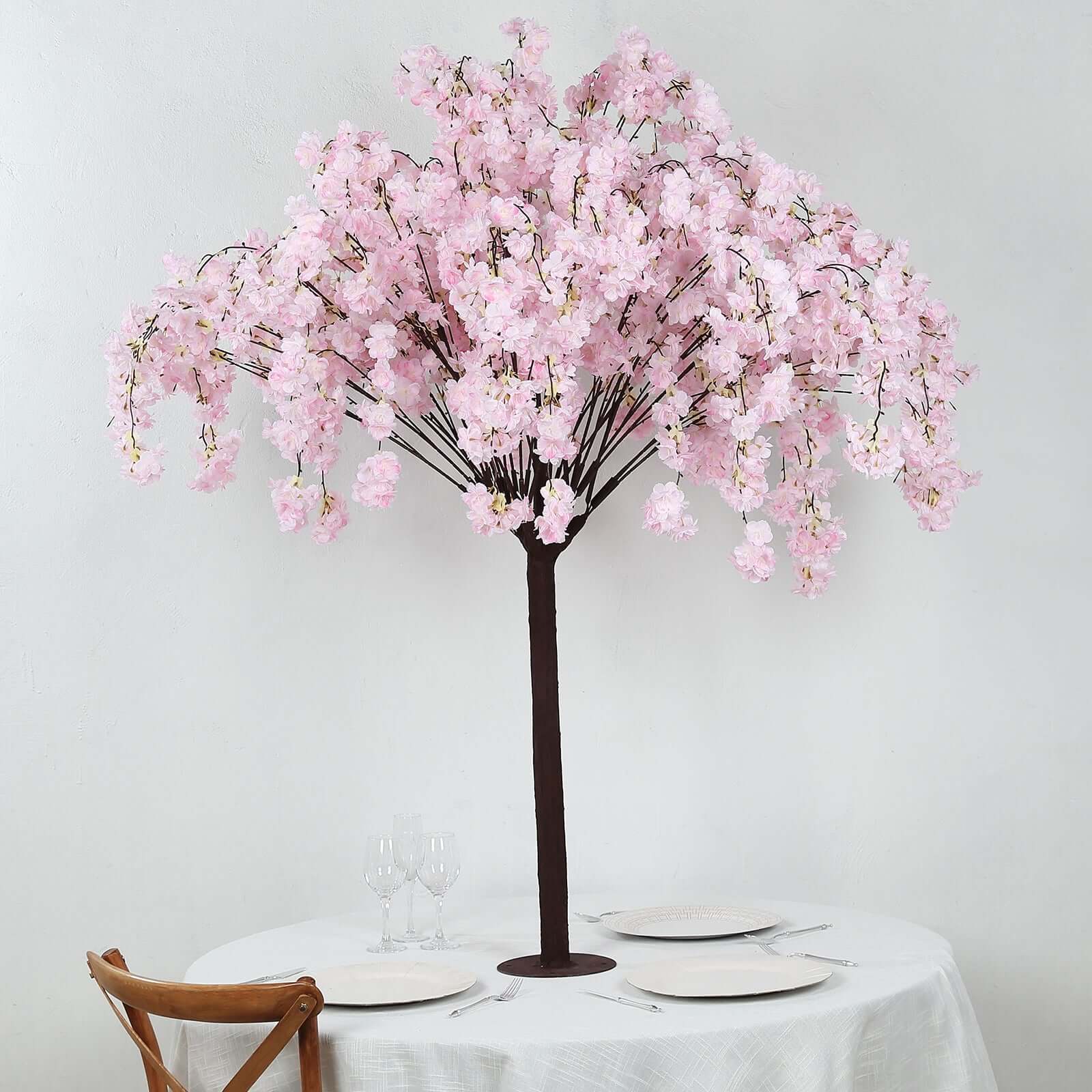 Artificial Cherry Blossom Tree 5ft Blush – Silk Sakura Wishing Tree with Fiberglass Trunk & Sturdy Metal Base - Image 3