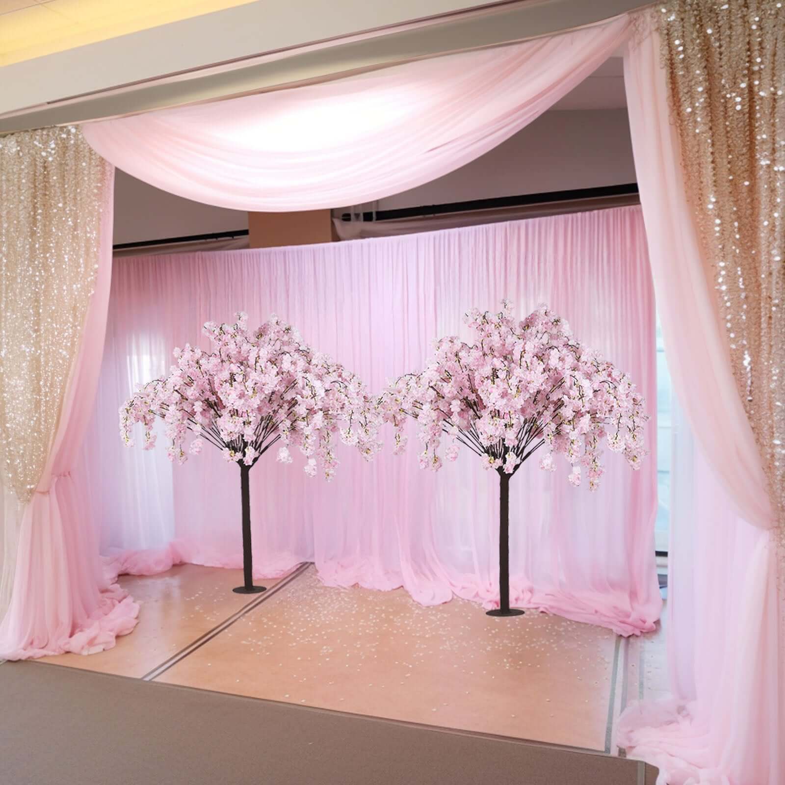 Artificial Cherry Blossom Tree 5ft Blush – Silk Sakura Wishing Tree with Fiberglass Trunk & Sturdy Metal Base - Image 7