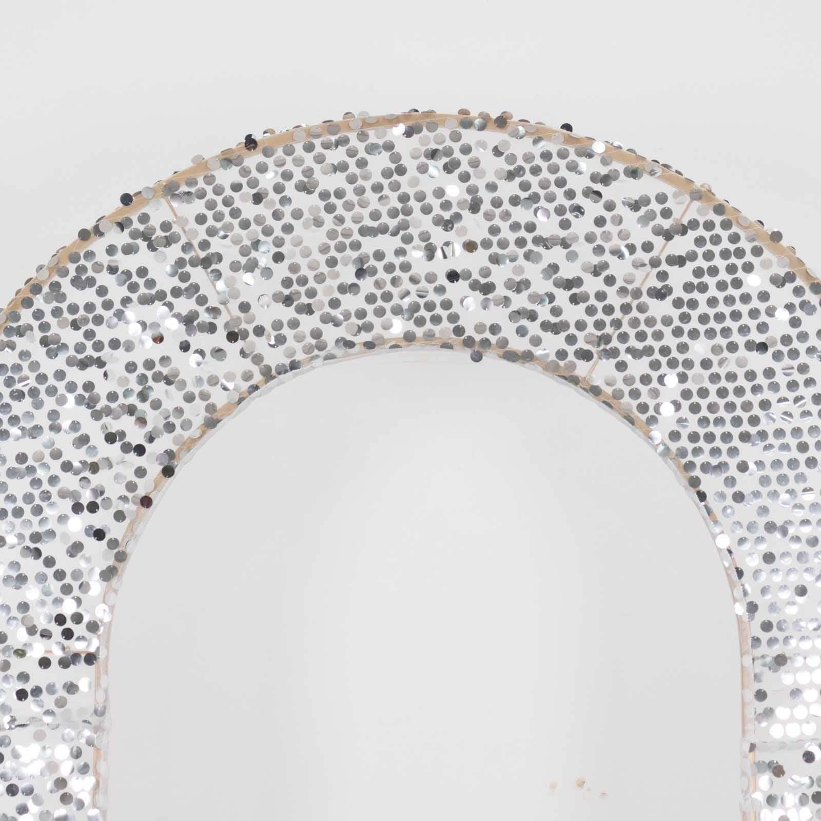 Silver Big Payette Sequin Open Arch Backdrop Cover, Sparkly U-Shaped Fitted Wedding Arch Slipcover - 8ft - Image 6