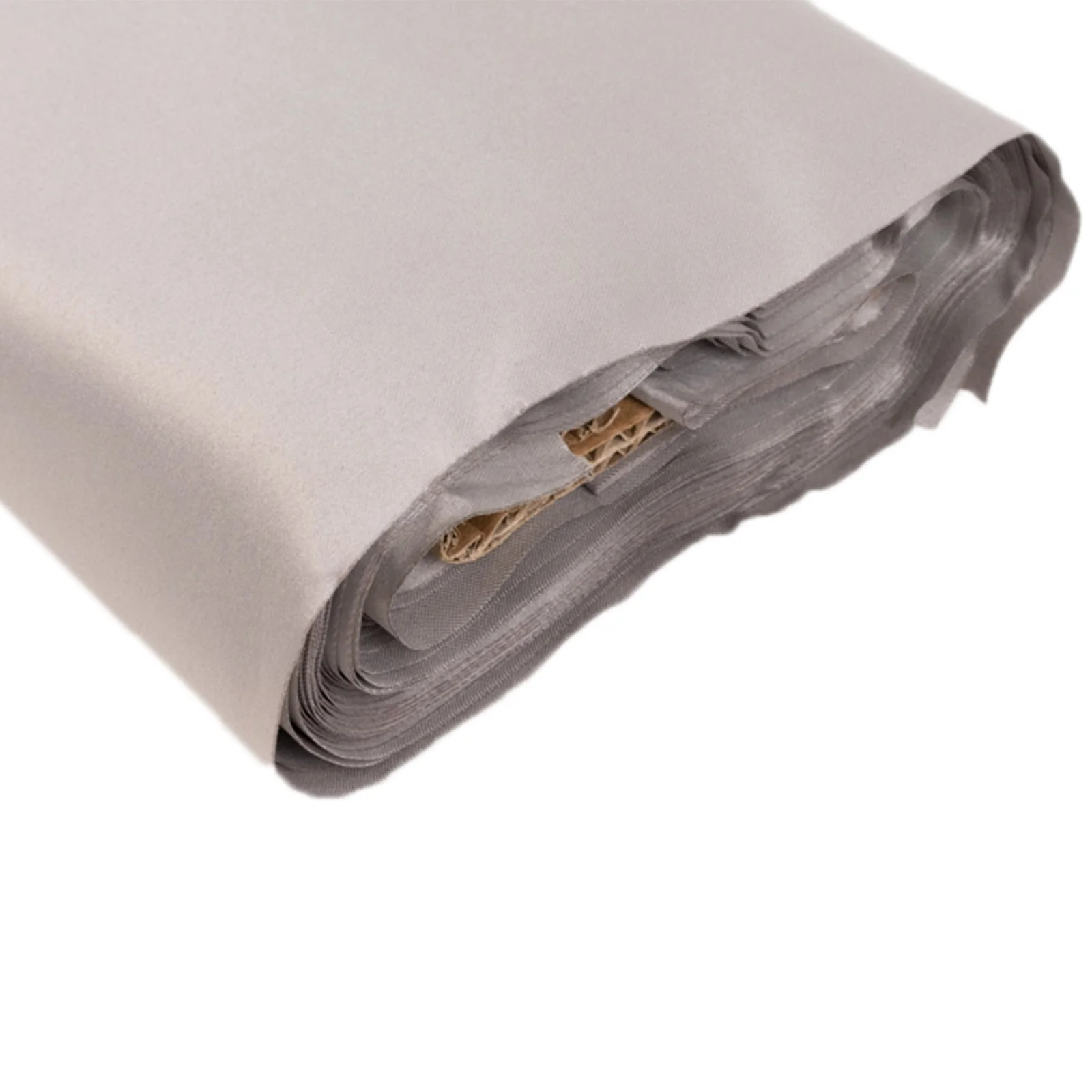 Silver Lamour Satin Fabric Bolt, Heavy Matte Satin Fabric By The Yard - 54"x10 Yards - Image 2