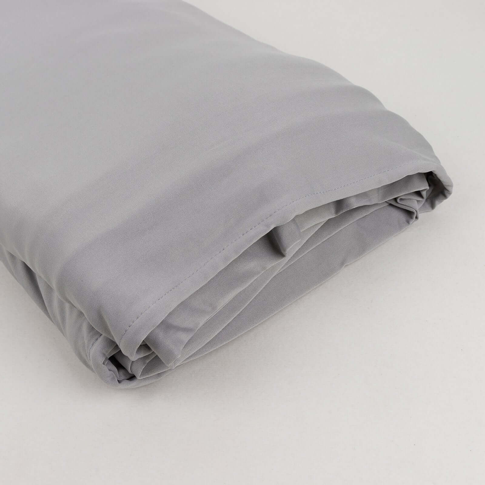 Silver Spandex 4-Way Stretch Fabric Bolt, DIY Craft Fabric Roll - 60"x10 Yards