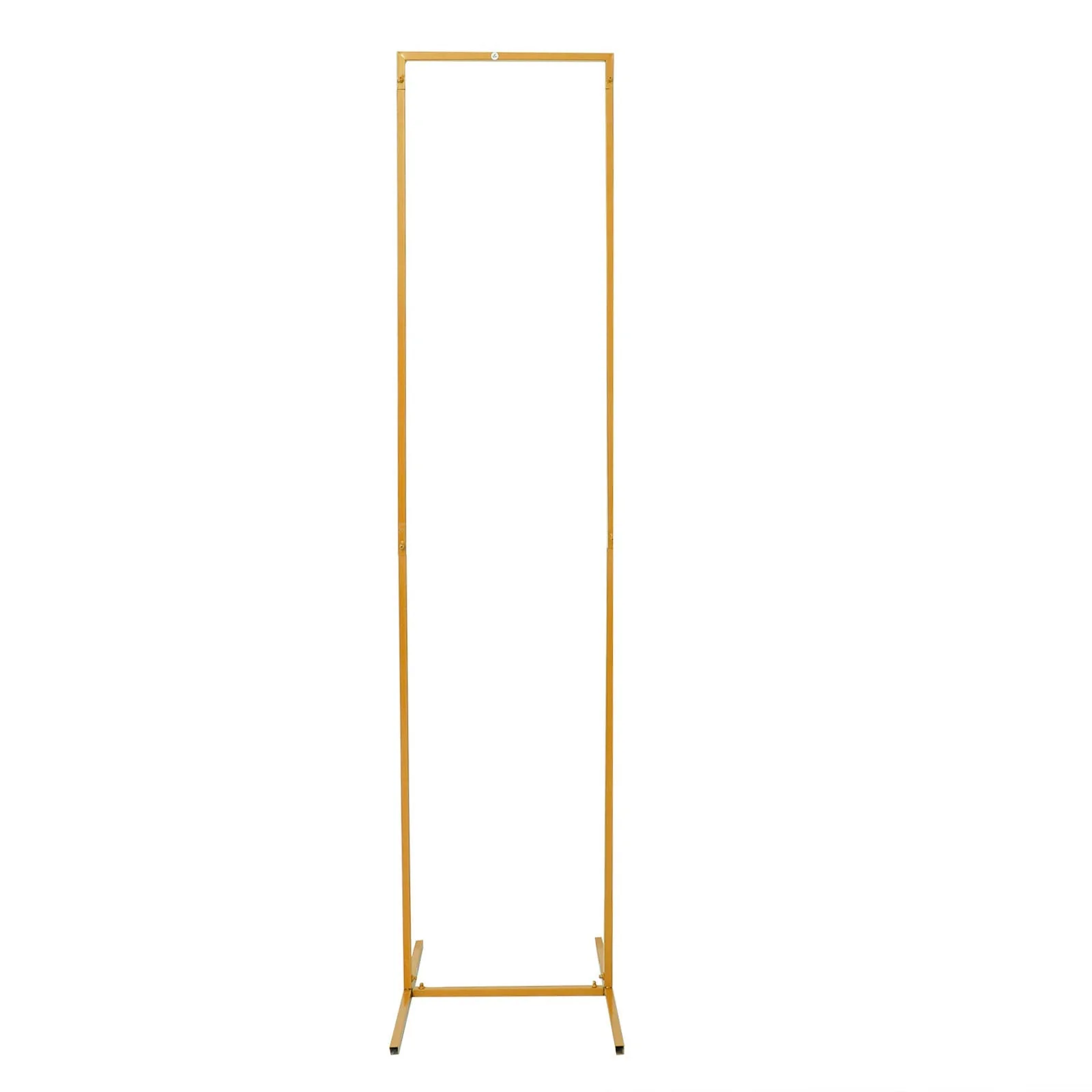 Slim Gold Metal Wedding Arch 6.5ft Rectangular Backdrop Stand - Floral Display Frame - Image 7