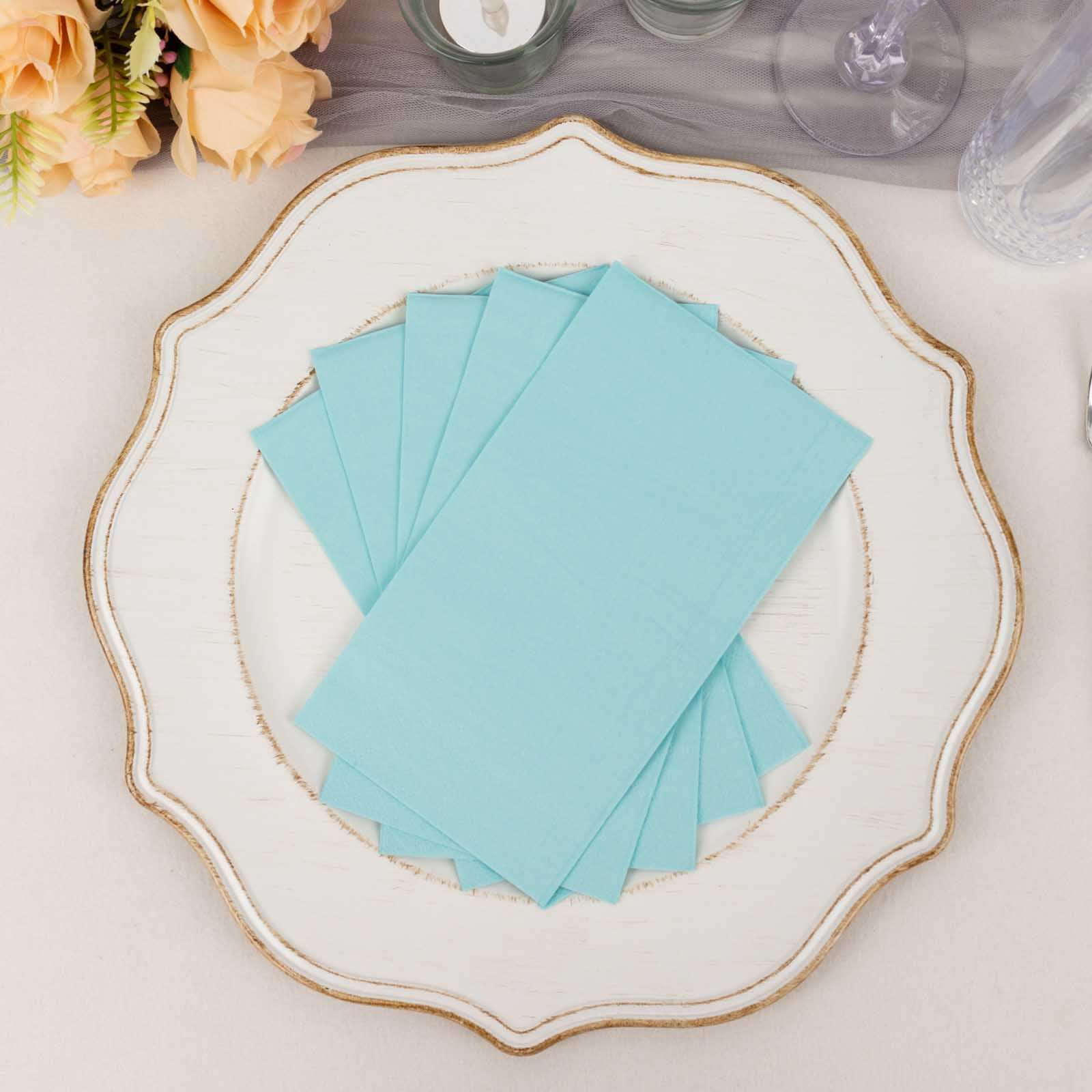 50-Pack Paper Napkins 2-Ply Soft Baby Blue - Dinner Party Napkins - Image 11