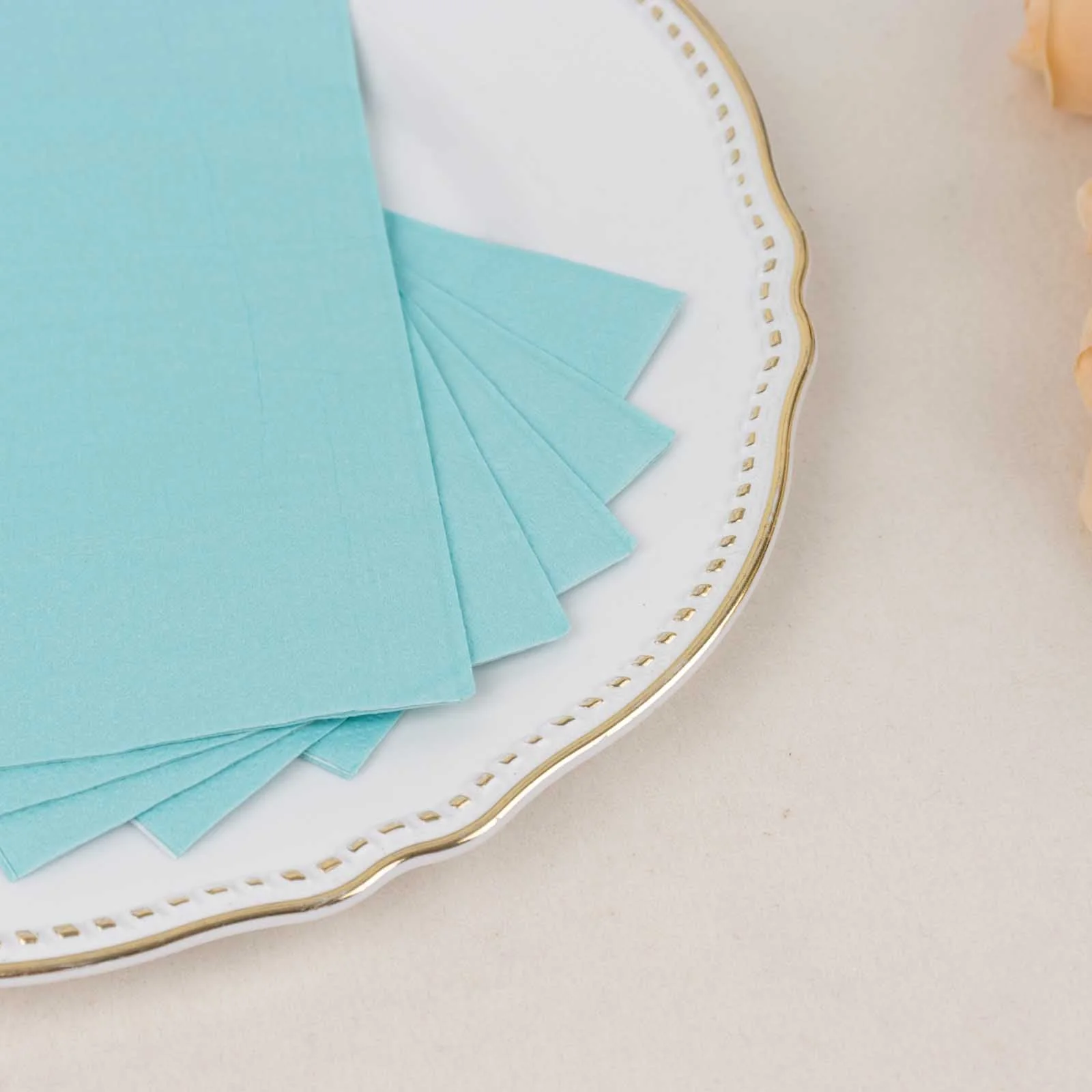 50-Pack Paper Napkins 2-Ply Soft Baby Blue - Dinner Party Napkins - Image 2