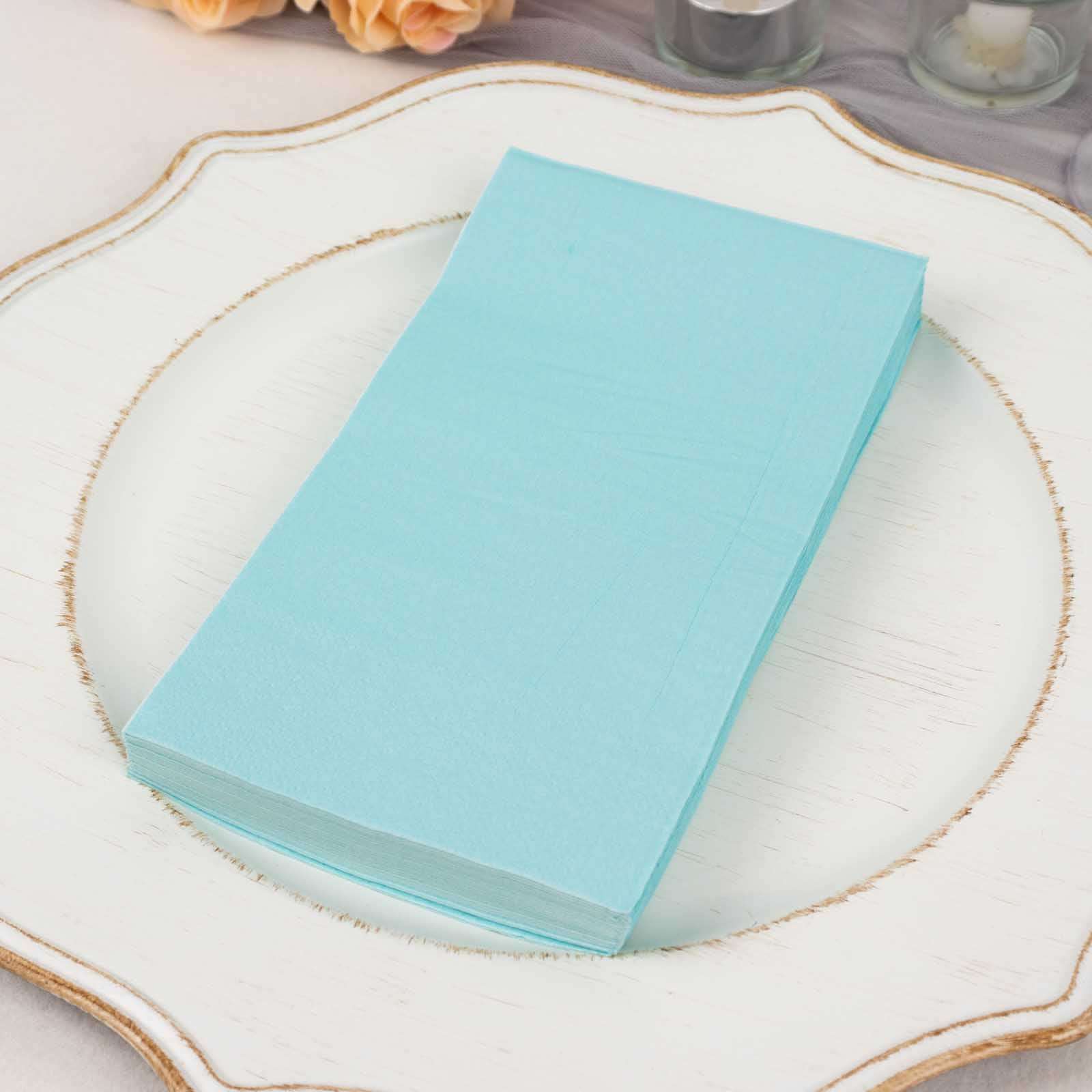 50-Pack Paper Napkins 2-Ply Soft Baby Blue - Dinner Party Napkins - Image 6