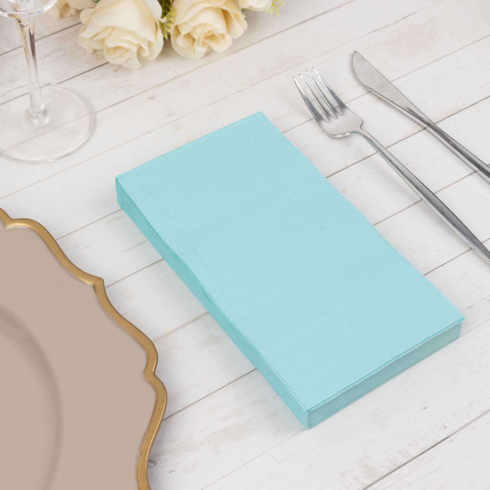 50-Pack Paper Napkins 2-Ply Soft Baby Blue - Dinner Party Napkins - Image 7