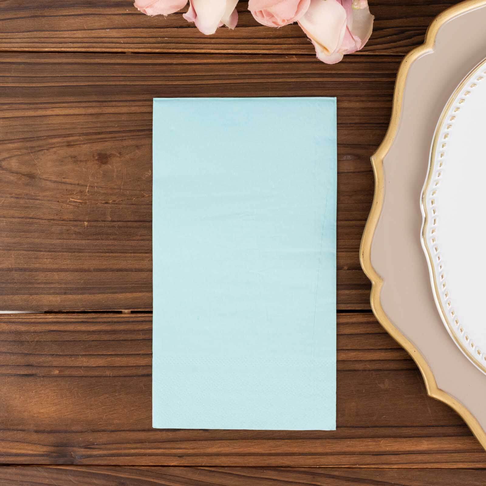 50-Pack Paper Napkins 2-Ply Soft Baby Blue - Dinner Party Napkins - Image 8