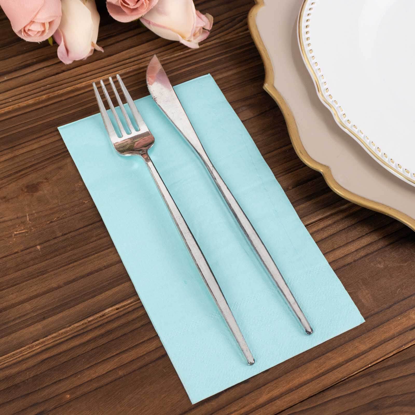 50-Pack Paper Napkins 2-Ply Soft Baby Blue - Dinner Party Napkins - Image 9