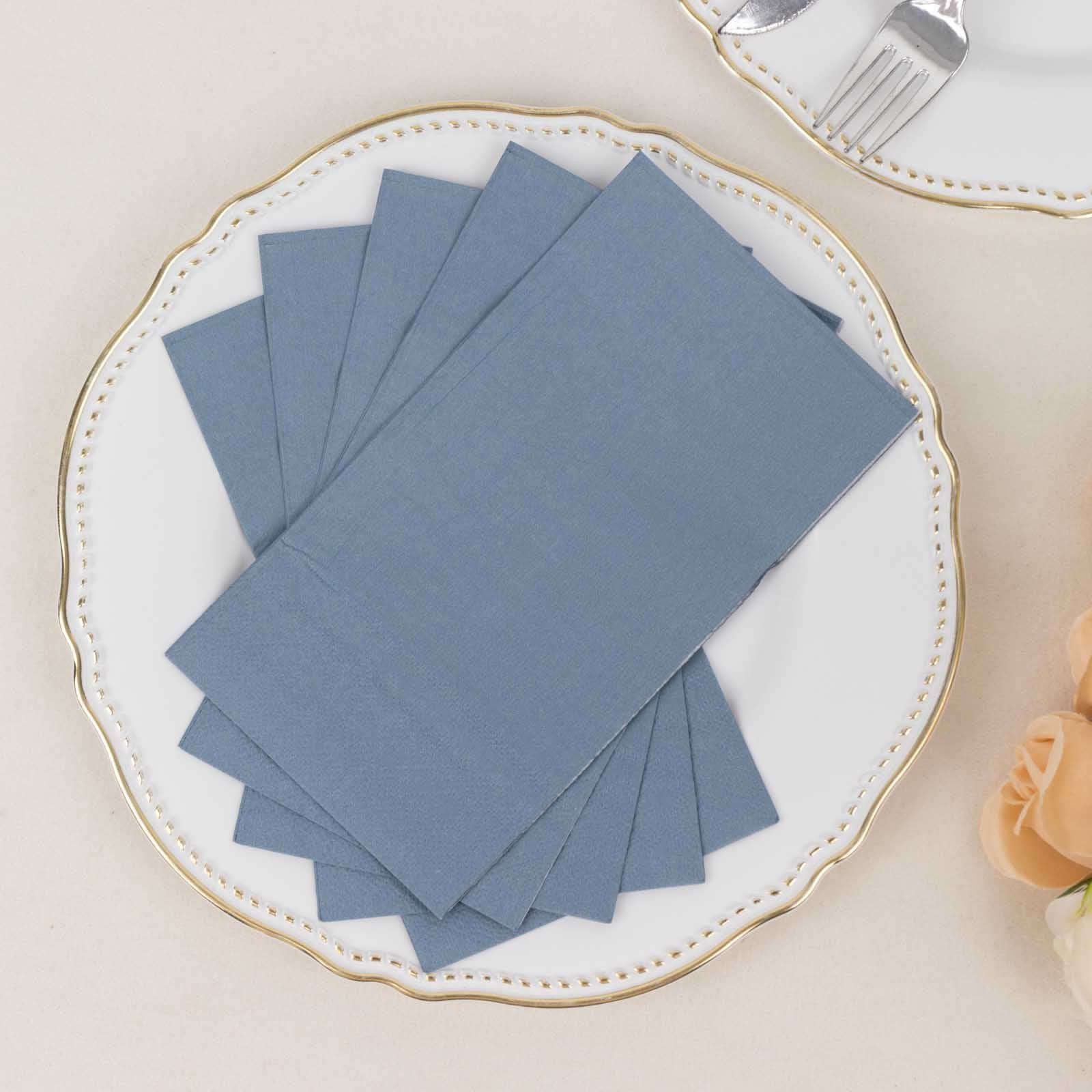 50-Pack Paper Napkins 2-Ply Soft Dusty Blue - Dinner Party Napkins - Image 2