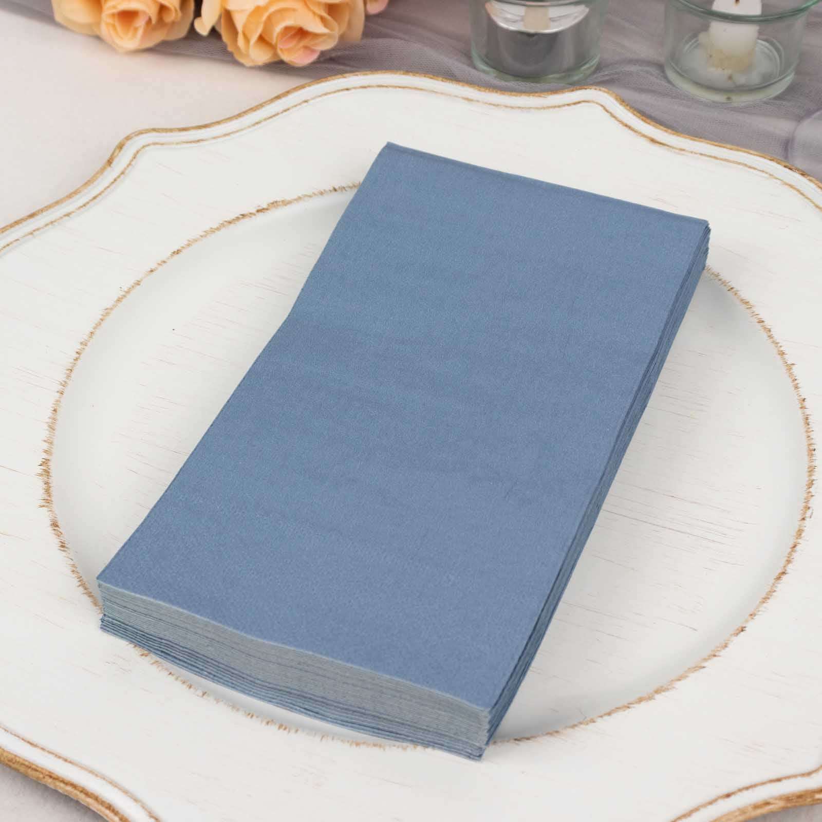 50-Pack Paper Napkins 2-Ply Soft Dusty Blue - Dinner Party Napkins - Image 6