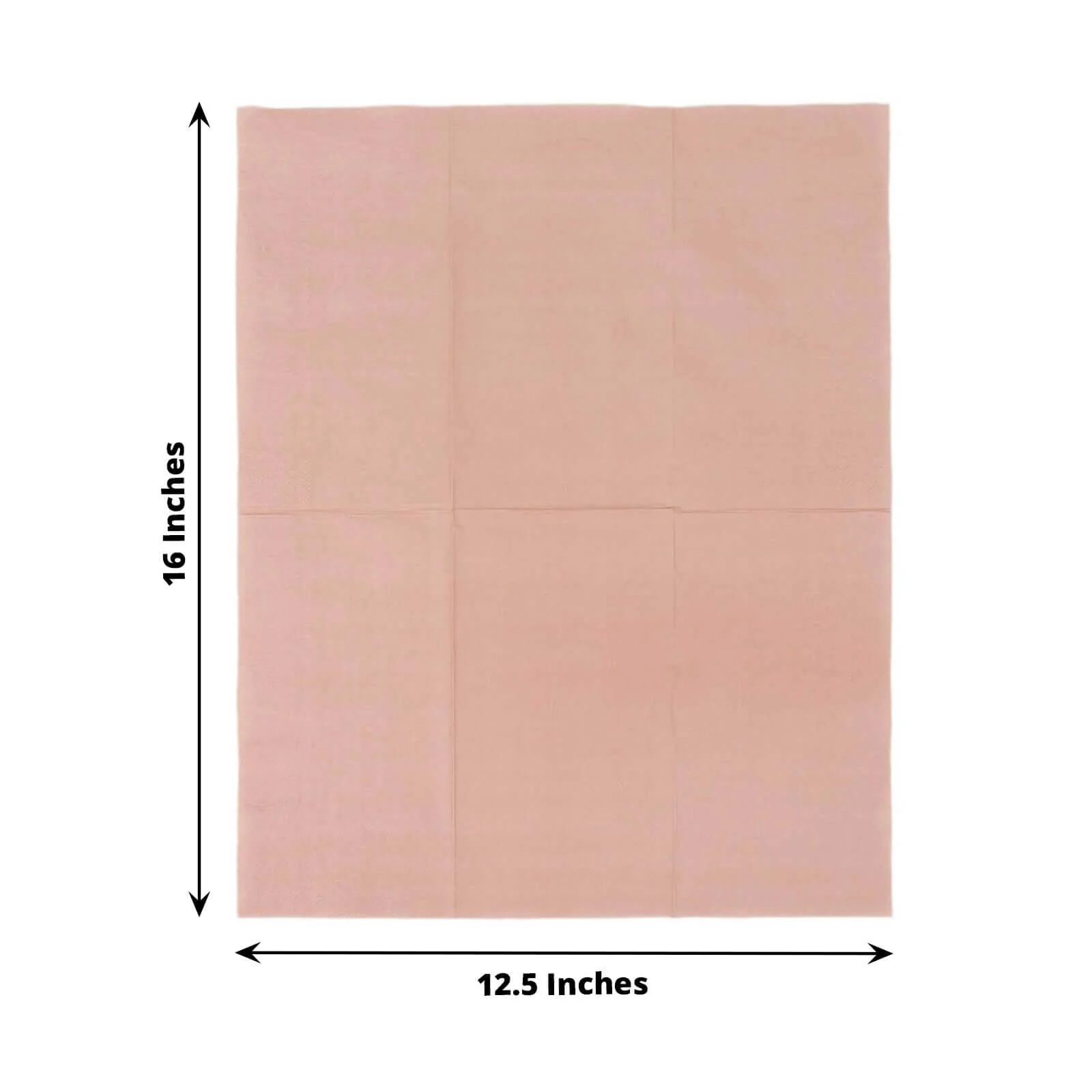 50-Pack Paper Napkins 2-Ply Soft Dusty Rose - Dinner Party Napkins - Image 3