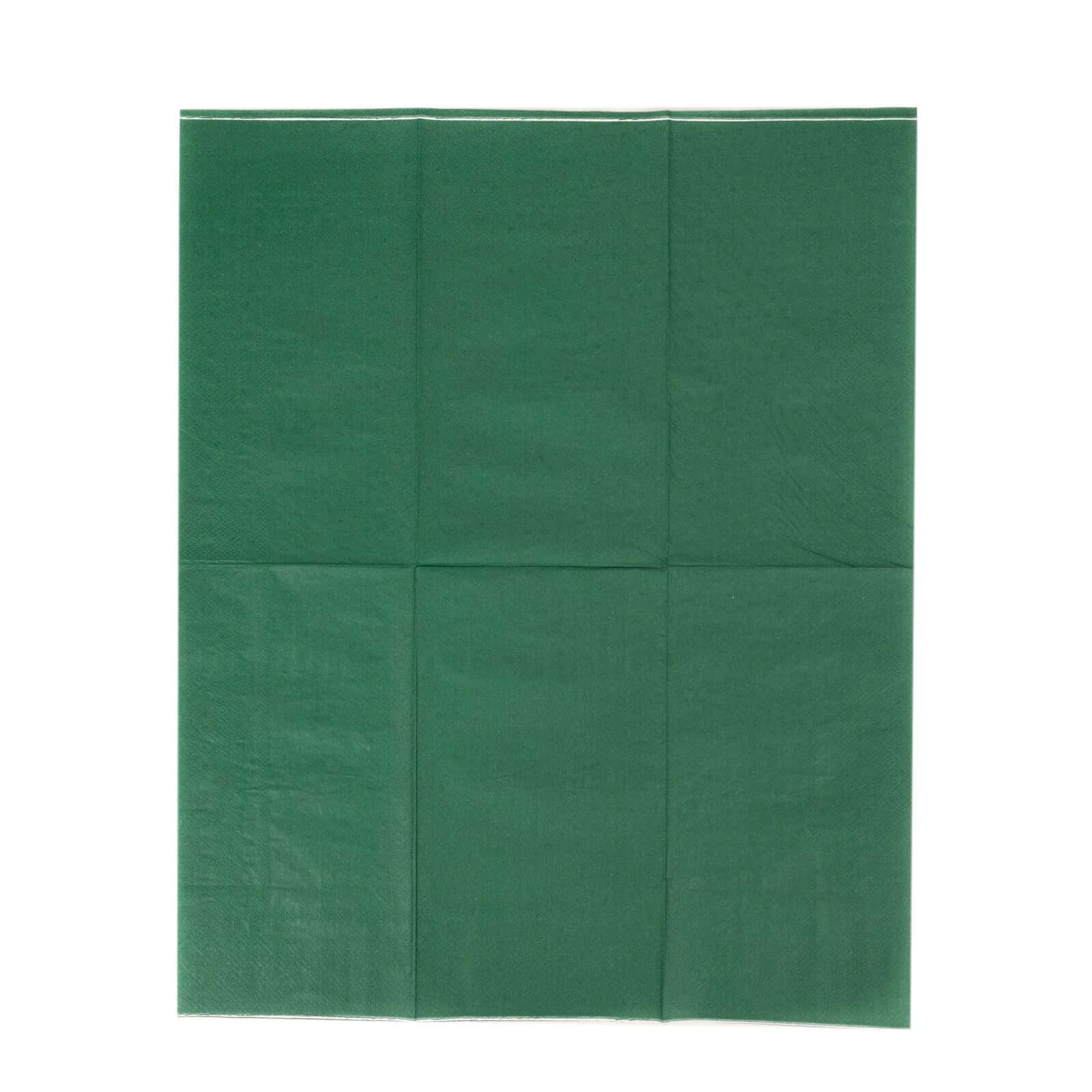 50-Pack Paper Napkins 2-Ply Soft Hunter Emerald Green - Dinner Party Napkins - Image 8