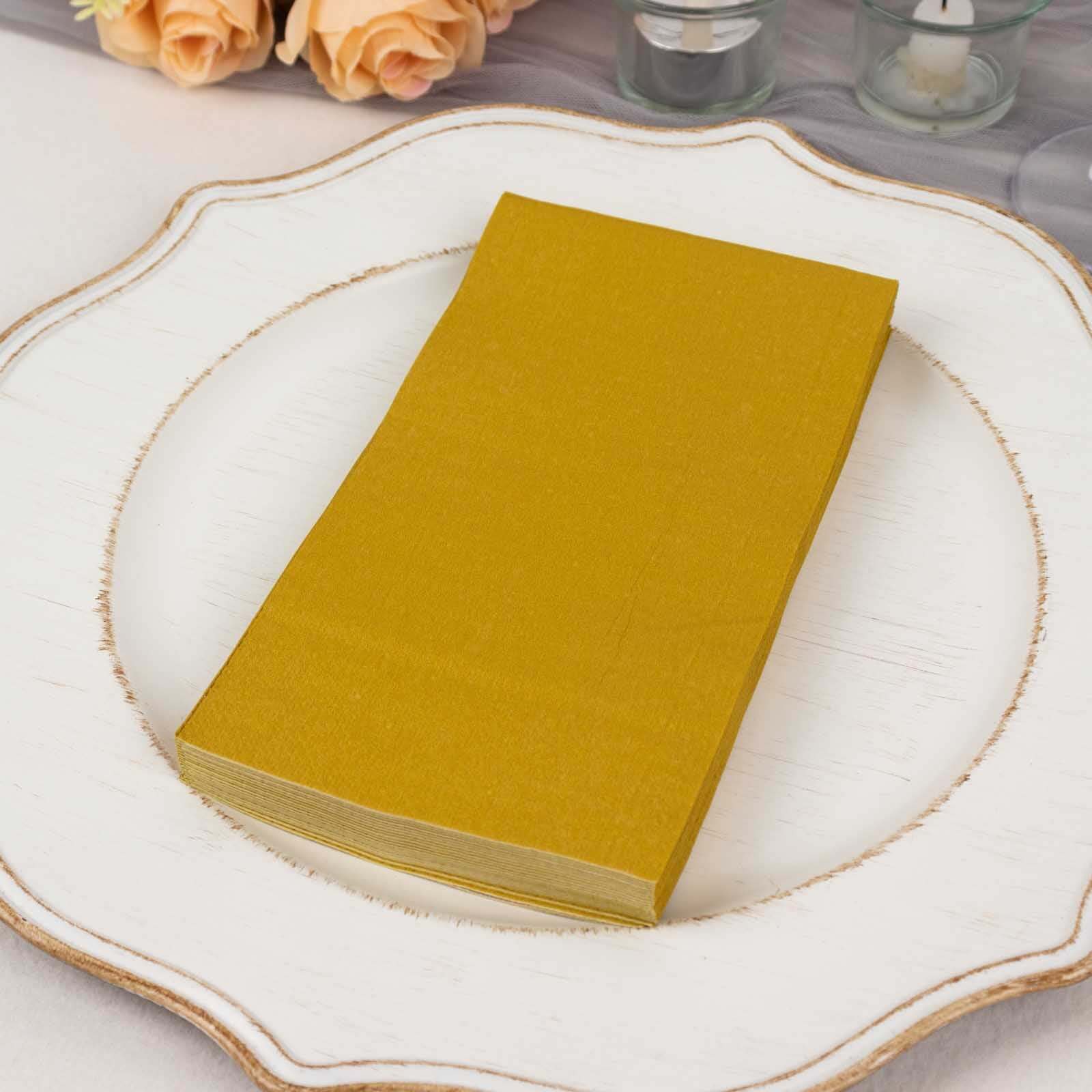 50-Pack Paper Napkins 2-Ply Soft Gold - Dinner Party Napkins for Wedding Receptions and Cocktails - Image 6