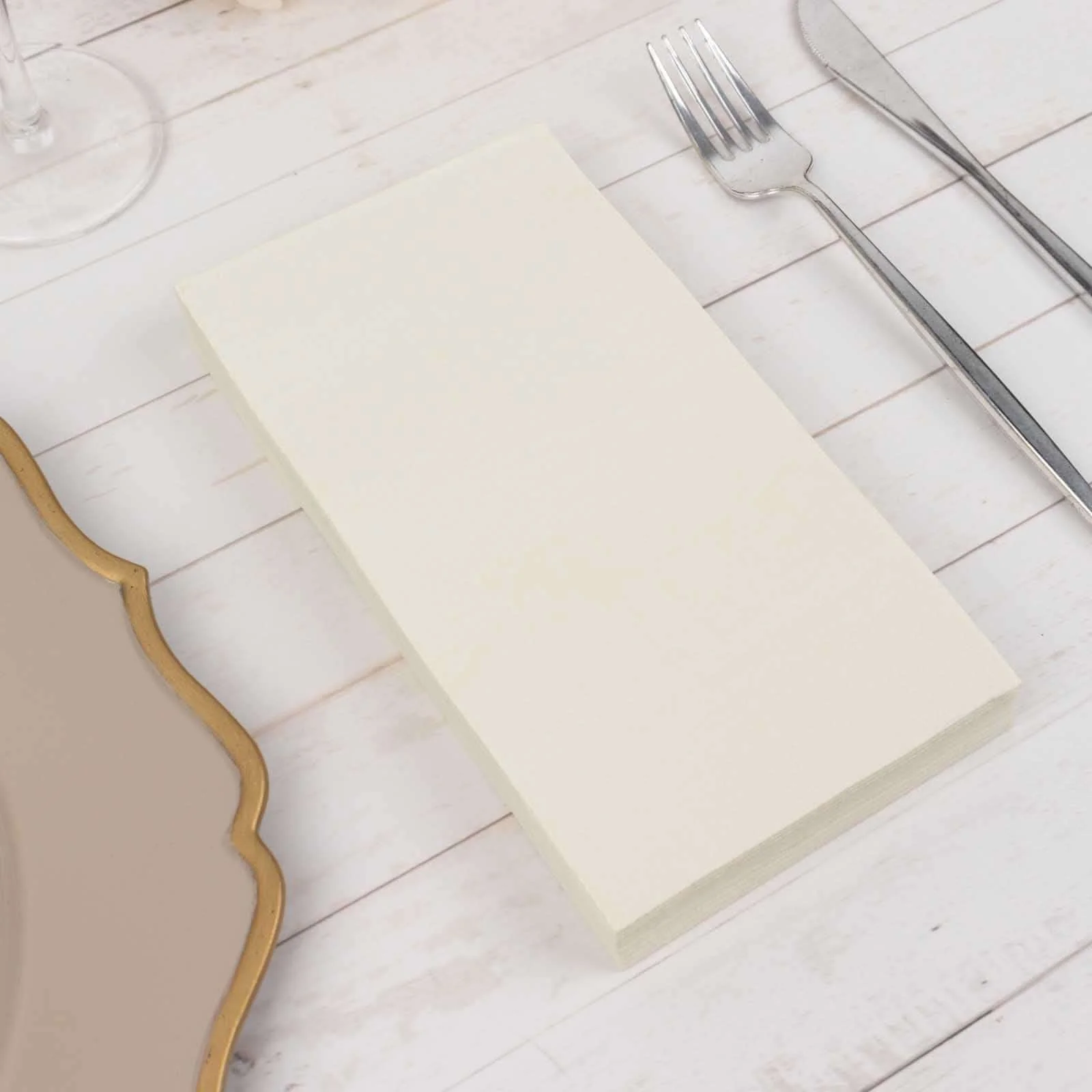 50-Pack Paper Napkins 2-Ply Soft Ivory - Dinner Party Napkins - Image 6