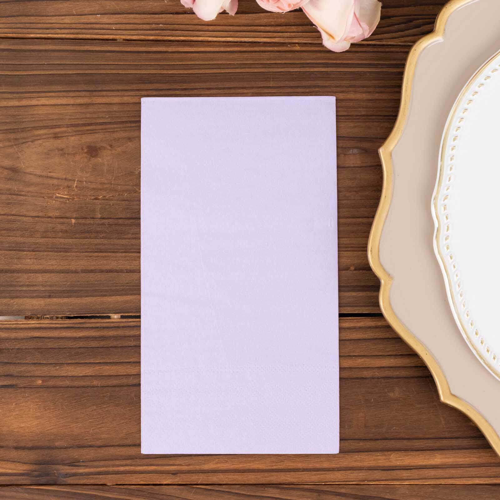 50-Pack Paper Napkins 2-Ply Soft Lavender Lilac - Dinner Party Napkins - Image 7