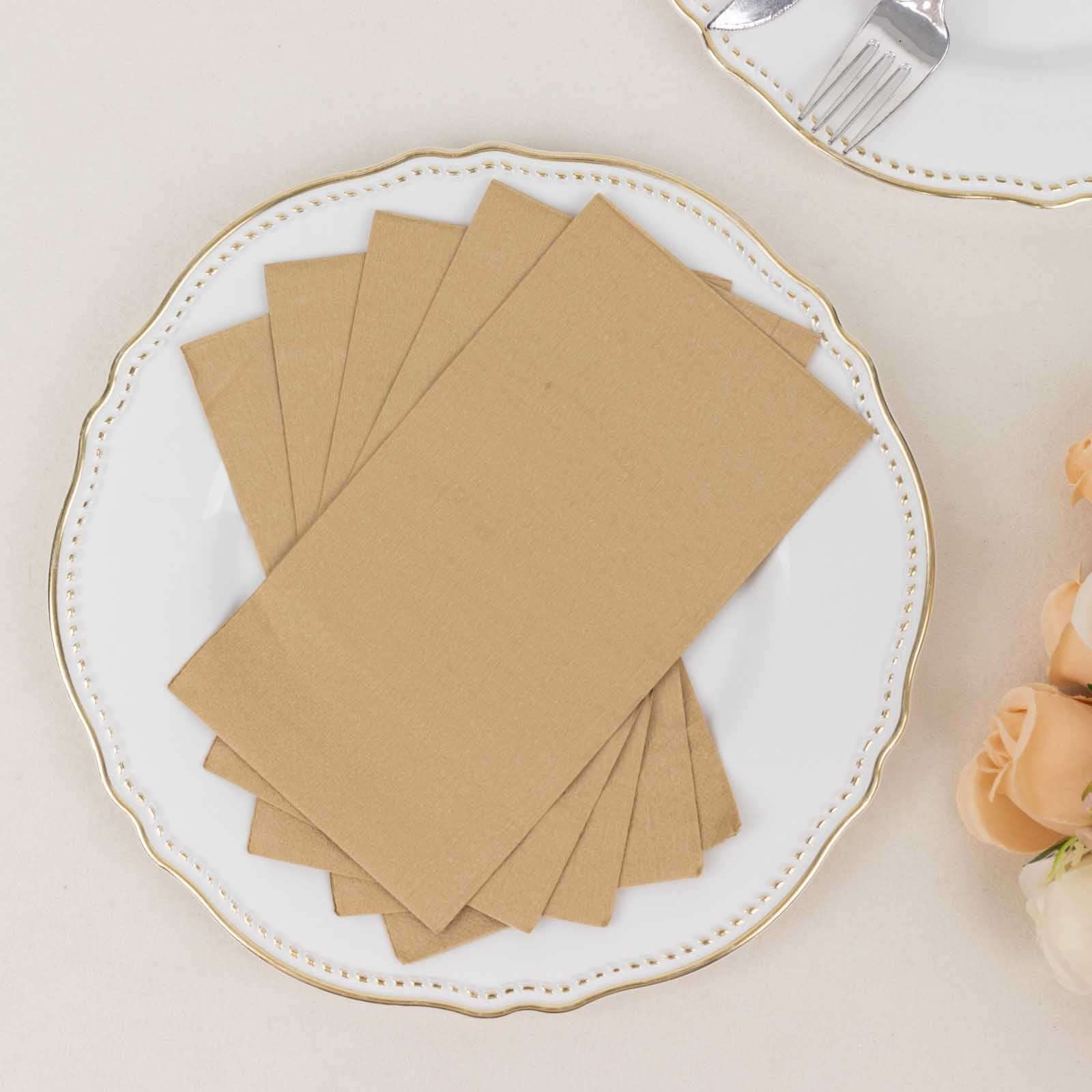 50-Pack Paper Napkins 2-Ply Soft Natural - Dinner Party Napkins - Image 2
