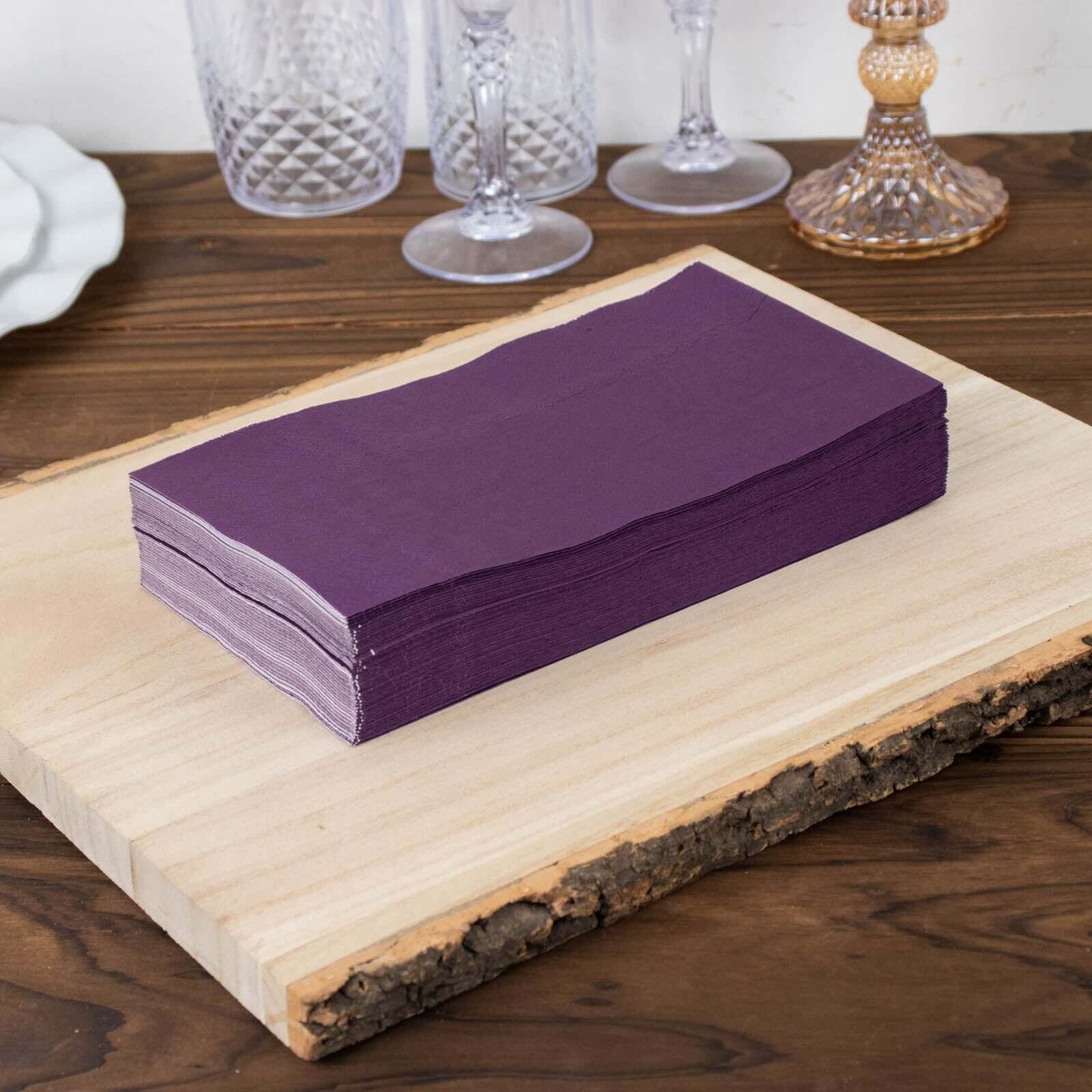 50-Pack Paper Napkins 2-Ply Soft Purple - Dinner Party Napkins - Image 2